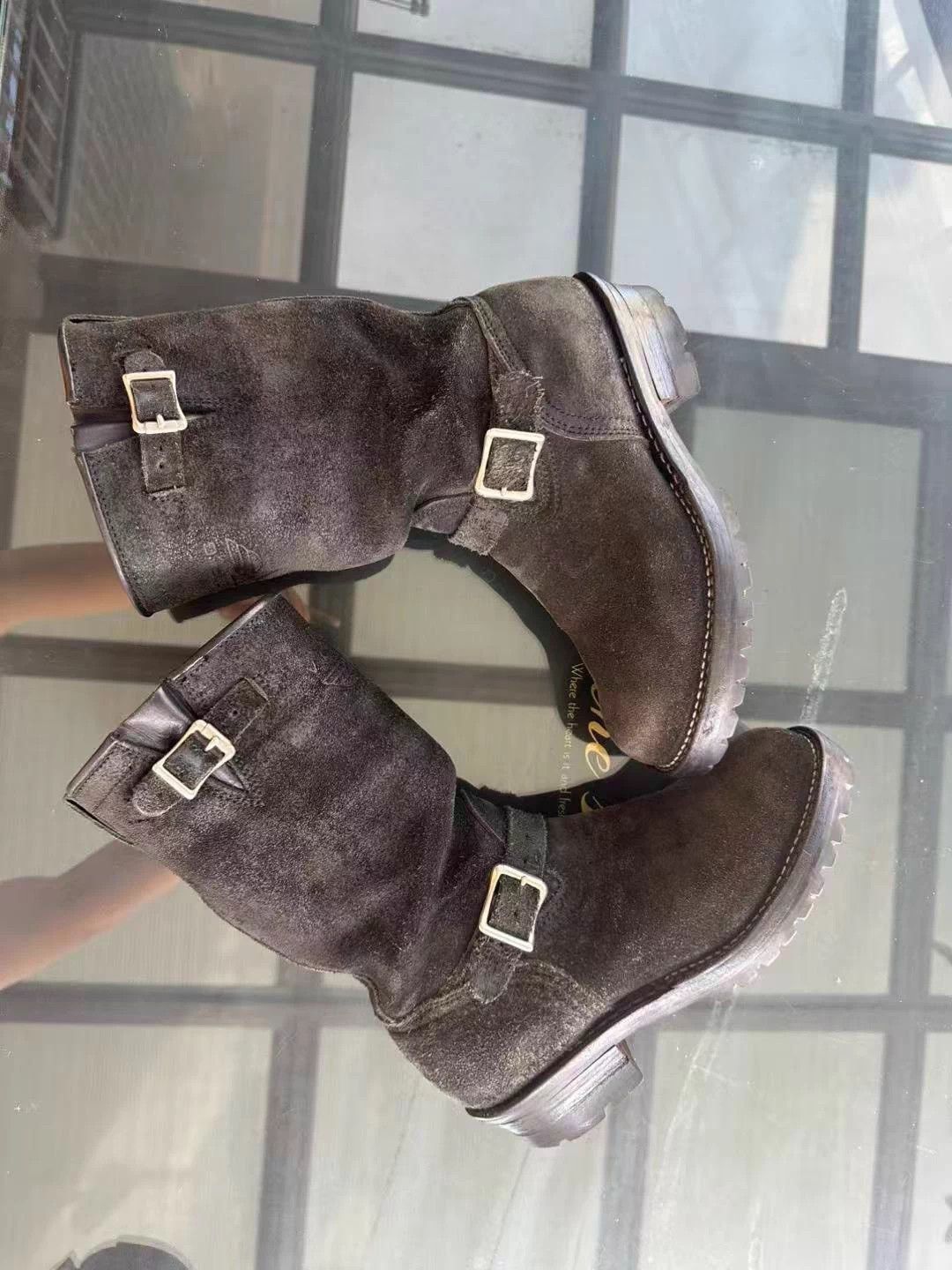 Vibram Brown Buckle Strap Mid-Calf Boots Size US 8 / EU 41 - 6 Thumbnail