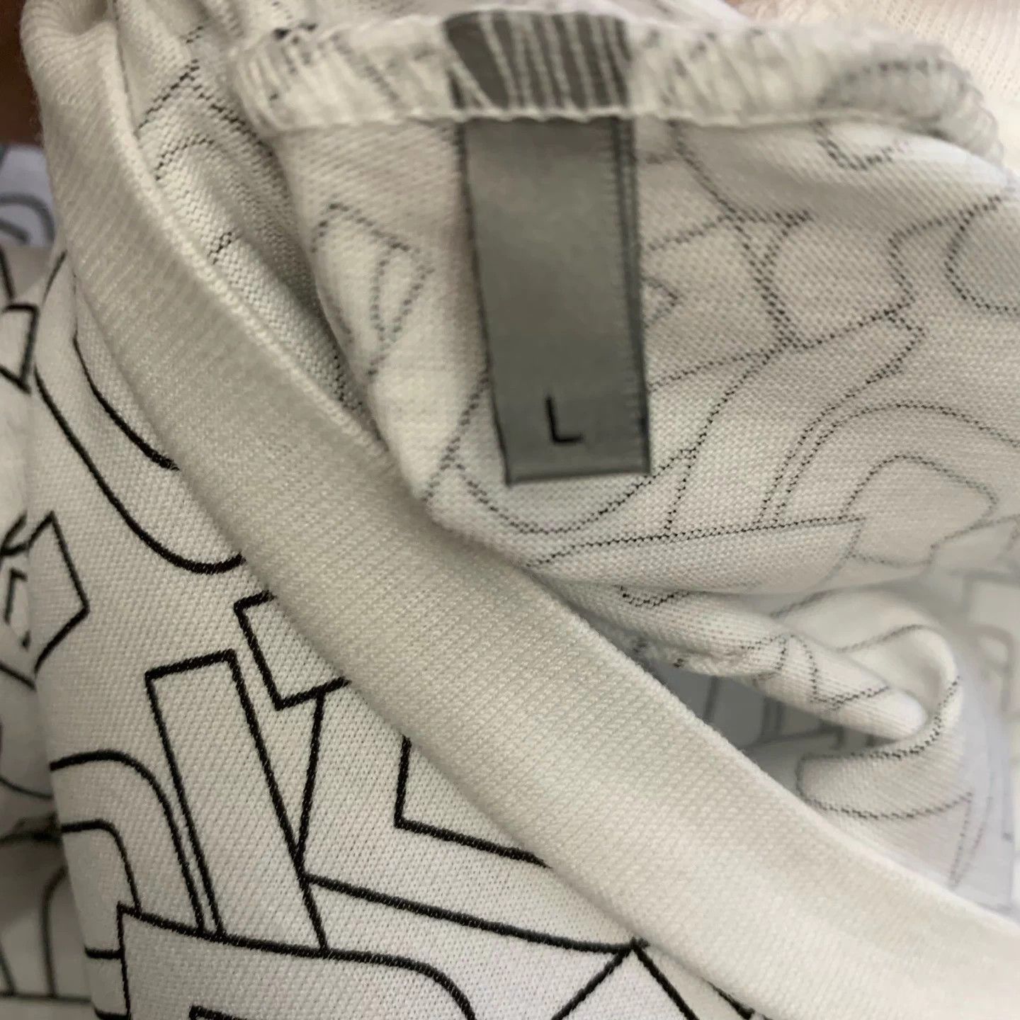 Dior White Short-Sleeve Patterned T-Shirt Size US L / EU 52-54 / 3 - 9 Thumbnail