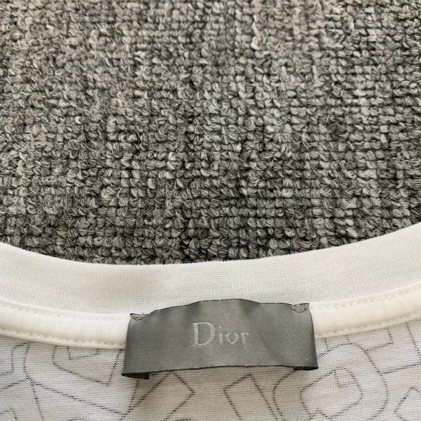 Dior White Short-Sleeve Patterned T-Shirt Size US L / EU 52-54 / 3 - 4 Thumbnail