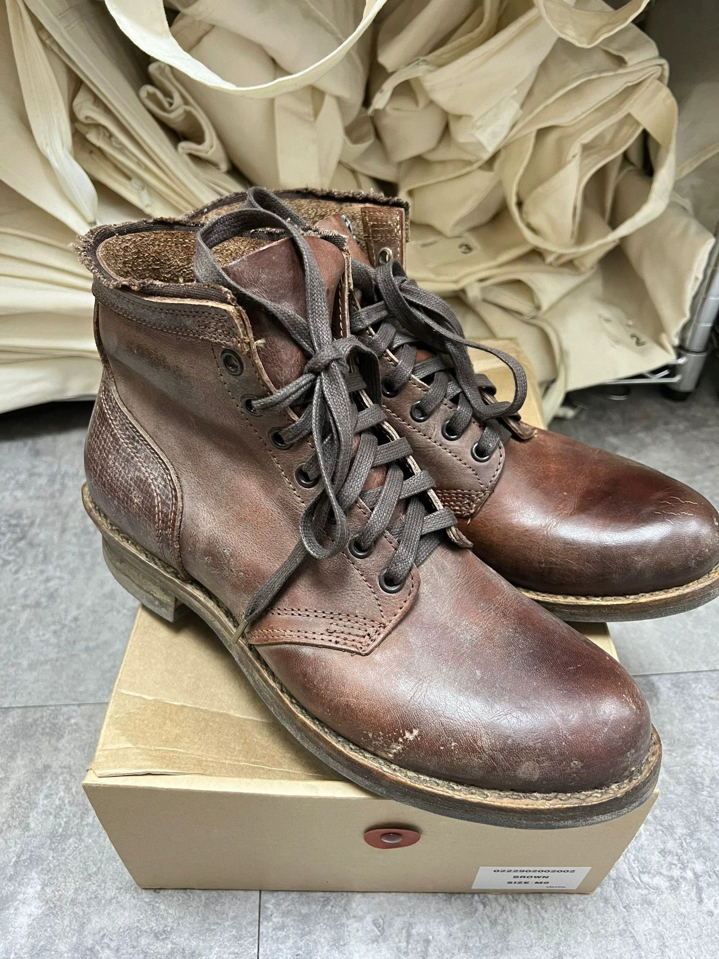 Visvim Brown Leather Lace-Up Boots Size 9 Size US 9 / EU 42 - 2 Thumbnail