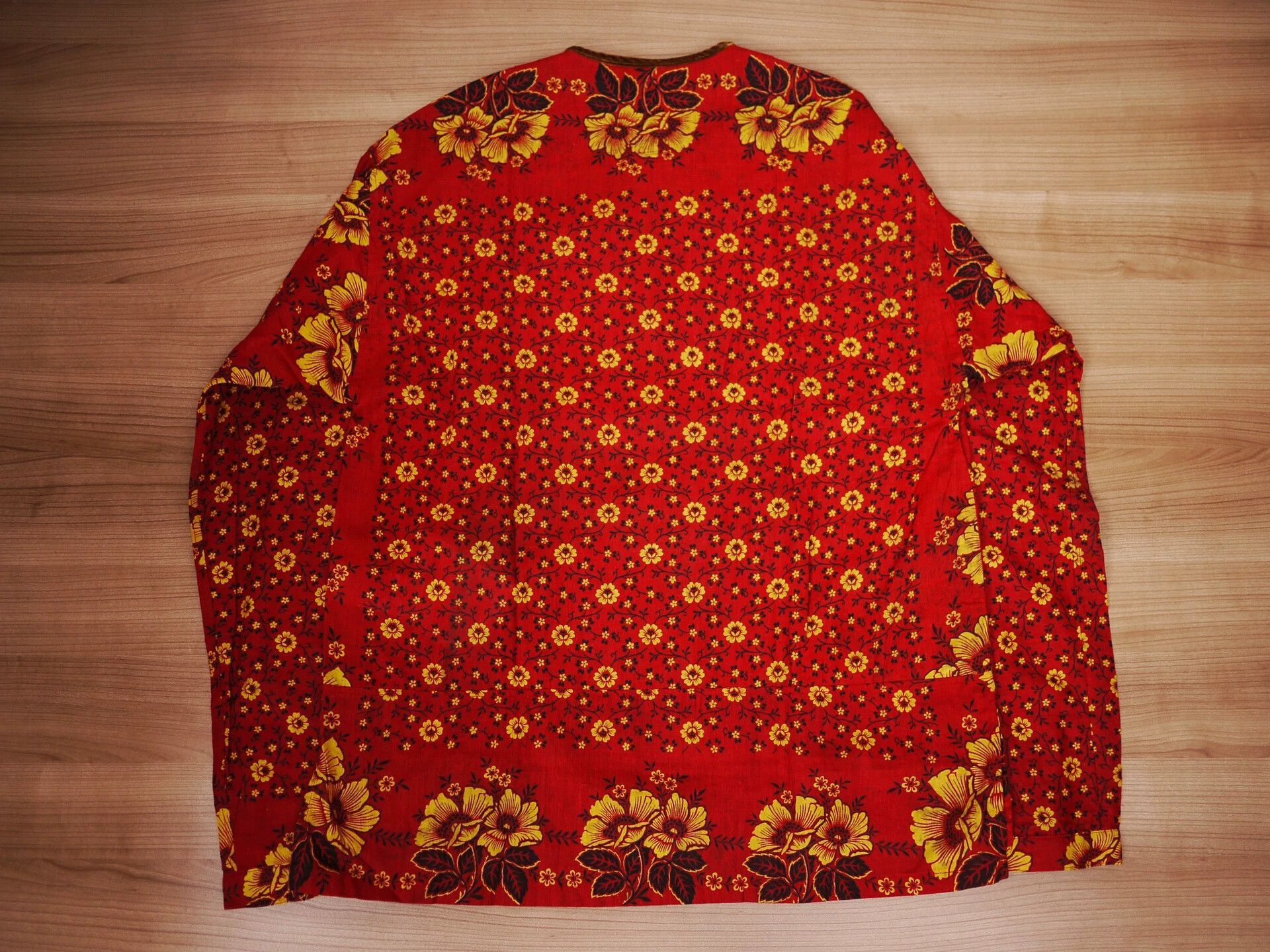 Visvim Red Floral Print Long-Sleeve Shirt Size US XL / EU 56 / 4 - 6 Thumbnail