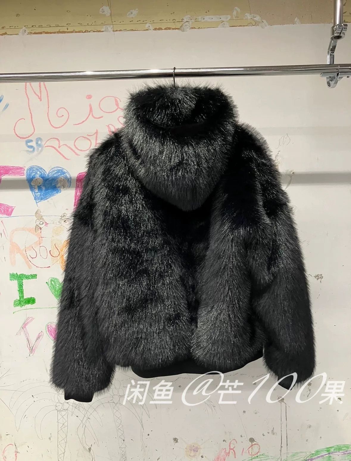 Balenciaga Balenciaga 24 Black Fur Zip Hooded Coat Size S / US 4 / IT 40 - 2 Thumbnail