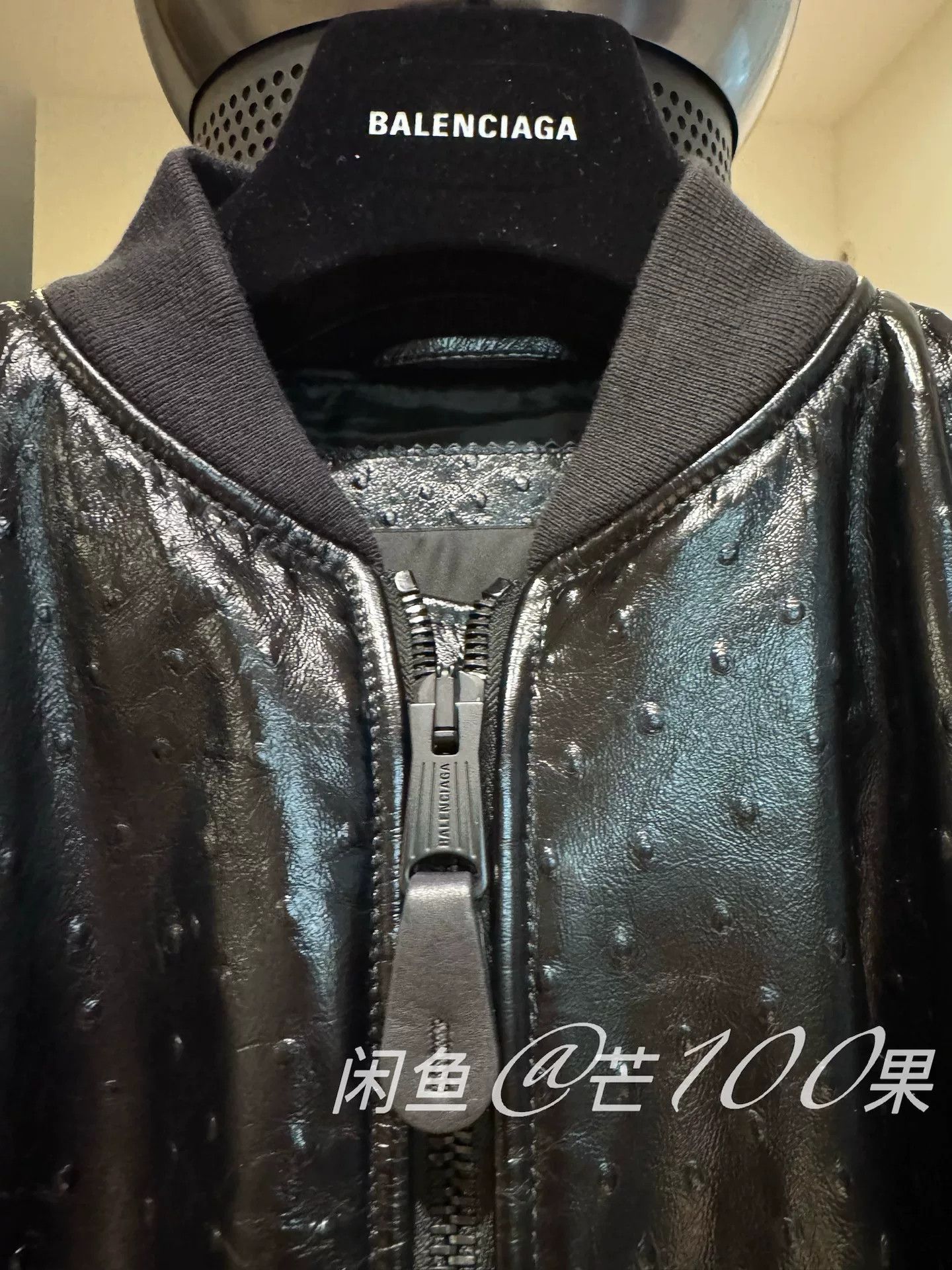 Balenciaga Balenciaga 24 Garde Robe Ostrich Leather Jacket Size S / US 4 / IT 40 - 5 Thumbnail
