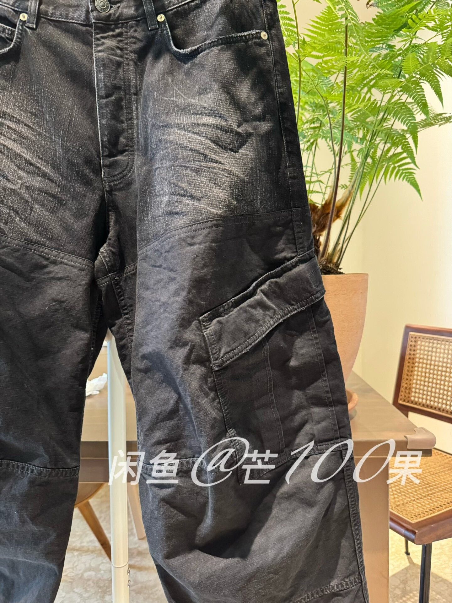 Balenciaga Balenciaga 26 Denim Patchwork Cargo Pants Size US 29 - 6 Thumbnail