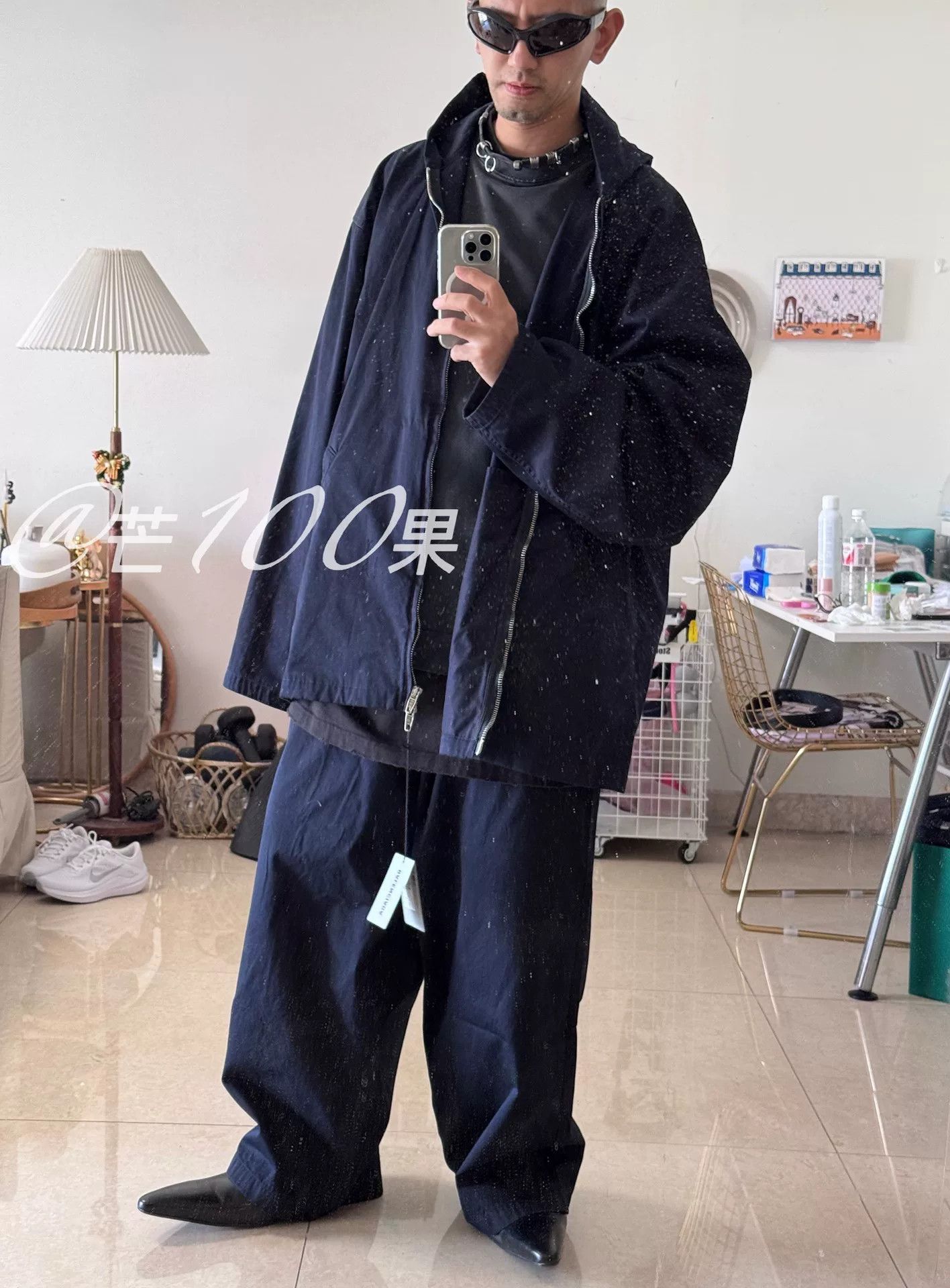 Balenciaga Balenciaga 24 Dark Blue Hooded Zip Utility Jacket Size US M / EU 48-50 / 2 - 6 Thumbnail