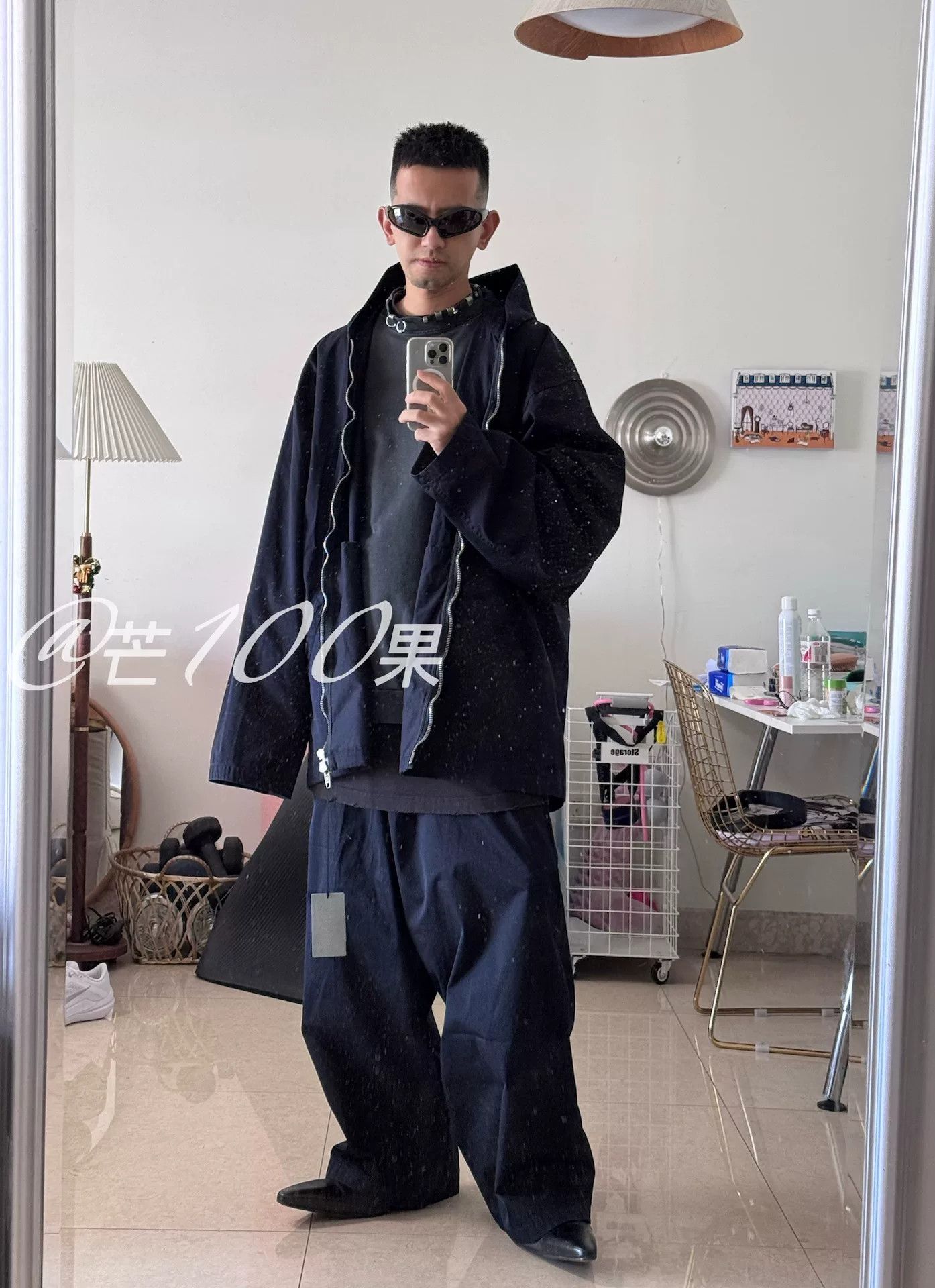 Balenciaga Balenciaga 24 Dark Blue Hooded Zip Utility Jacket Size US M / EU 48-50 / 2 - 7 Thumbnail