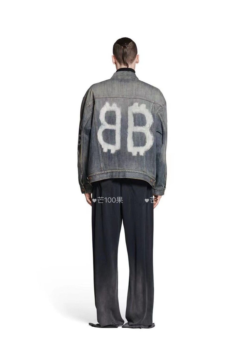 Balenciaga Balenciaga 23 Fall Bitcoin BB Washed Denim Jacket Size US S / EU 44-46 / 1 - 9 Thumbnail