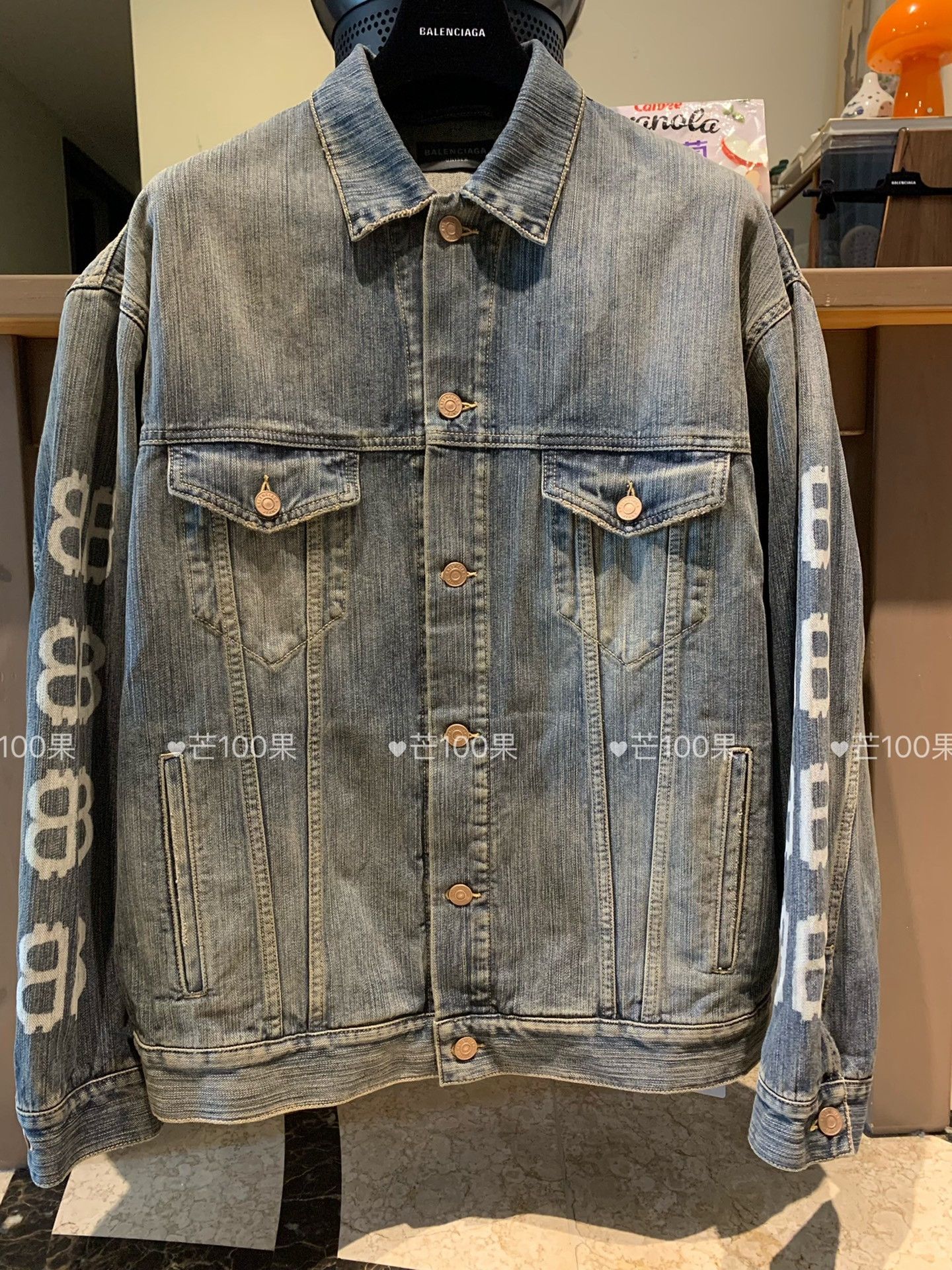 Balenciaga Balenciaga 23 Fall Bitcoin BB Washed Denim Jacket Size US S / EU 44-46 / 1 - 5 Thumbnail