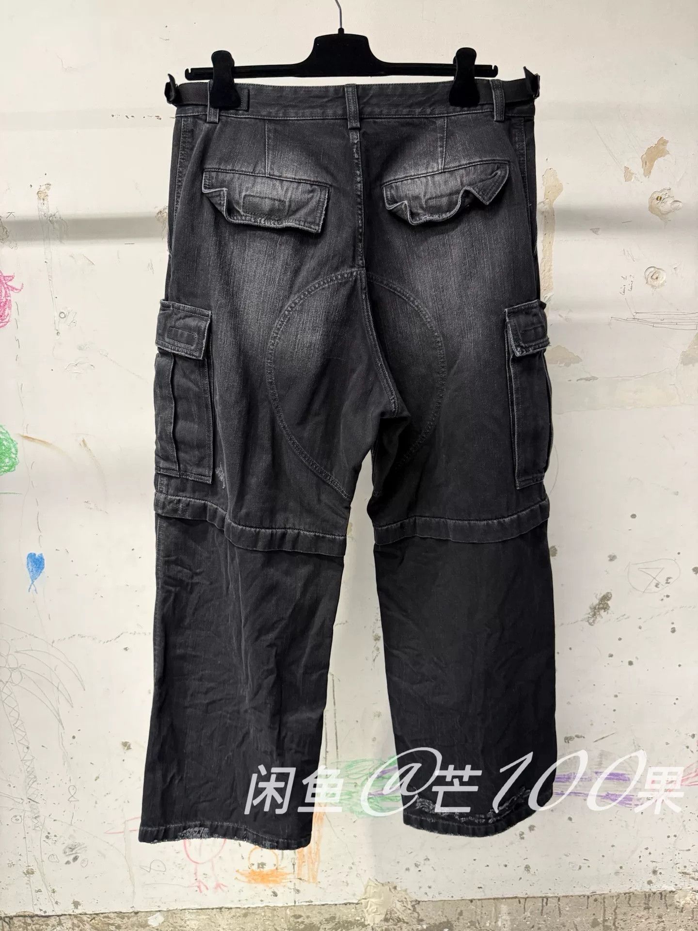 Balenciaga Balenciaga 25 Straight Denim Cargo Pants Size US 26 / EU 42 - 4 Thumbnail