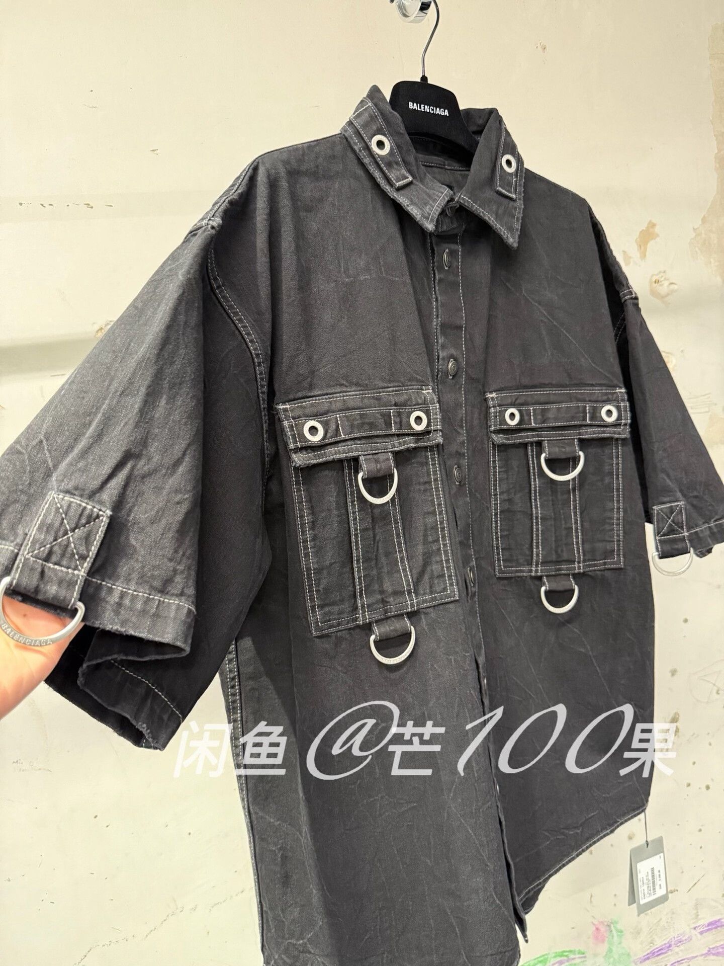 Balenciaga Balenciaga 26 D-Ring Short-Sleeve Utility Shirt Size US M / EU 48-50 / 2 - 2 Thumbnail