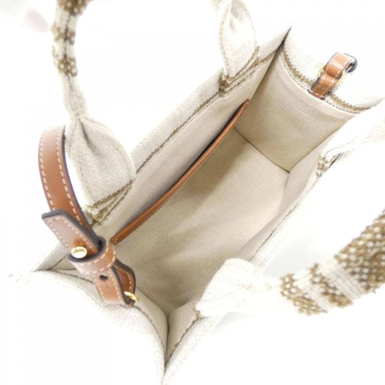 Celine Celine Celine Small Cabas Thais Canvas Bag Textile Crossbody Bag 199162EZ7 DUTY FREE for USA Size ONE SIZE - 8 Thumbnail