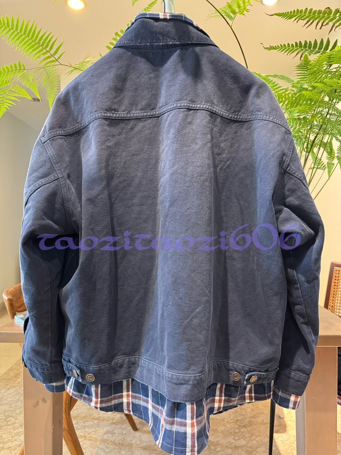 Balenciaga Balenciaga Two-Piece Plaid Shirt Denim Jacket Size US M / EU 48-50 / 2 - 7 Thumbnail