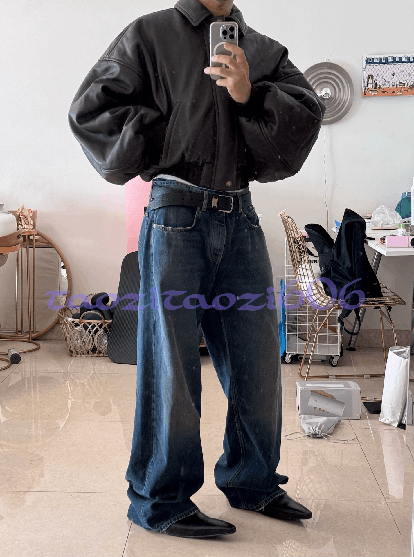 Balenciaga Balenciaga 25 Round Taxi Leather Jacket Size US S / EU 44-46 / 1 - 8 Thumbnail