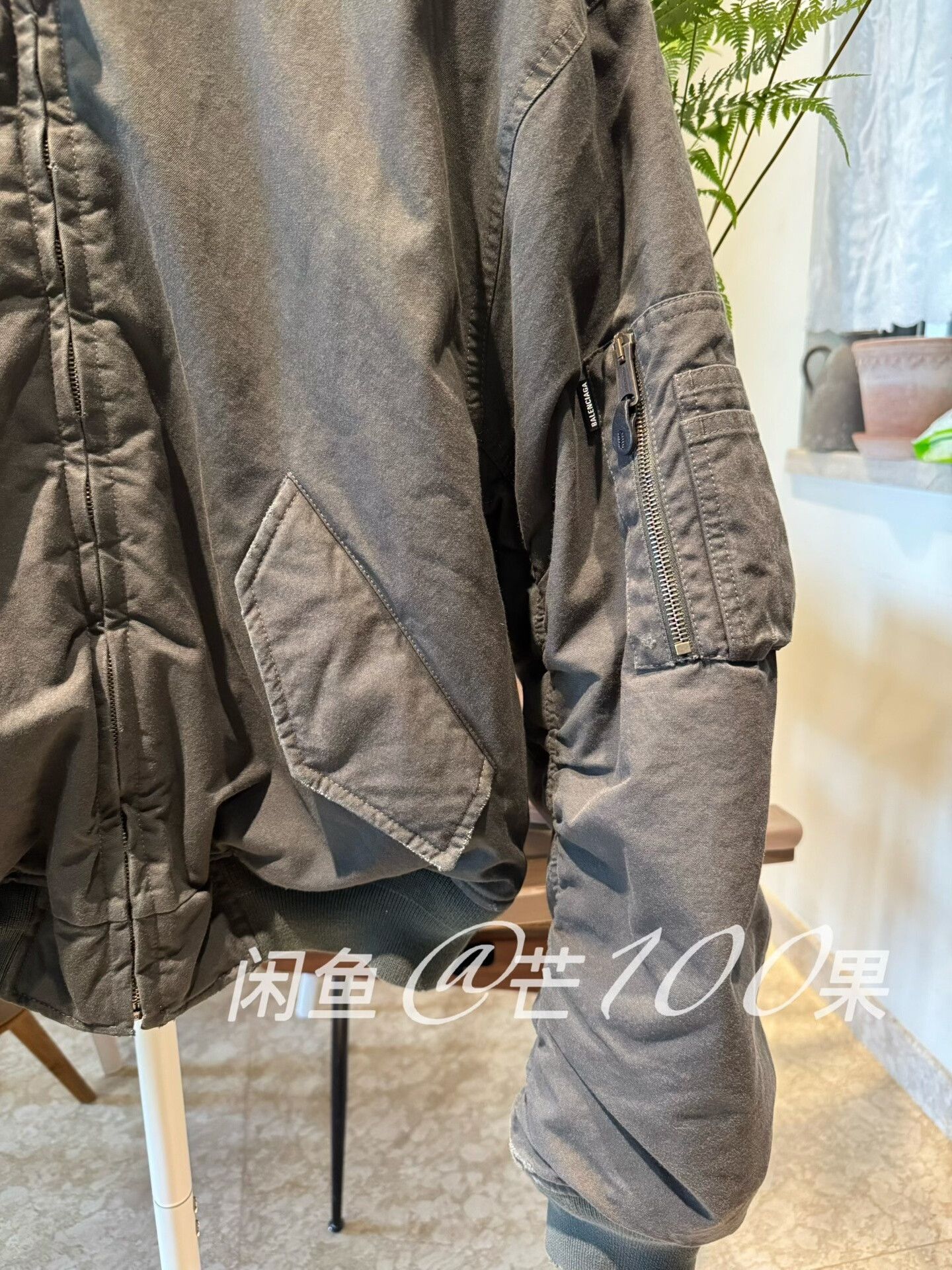 Balenciaga Balenciaga 26 Hooded Cropped Flight Jacket Size US M / EU 48-50 / 2 - 2 Thumbnail