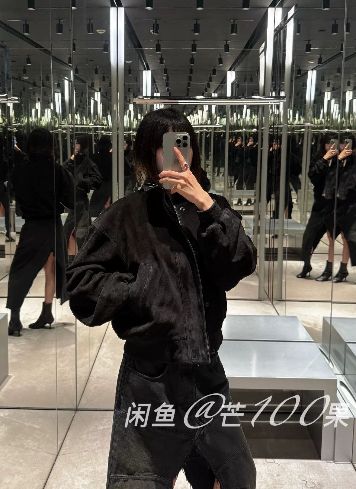 Balenciaga Balenciaga 25 Black Suede Stand Collar Jacket Size US M / EU 48-50 / 2 - 5 Thumbnail