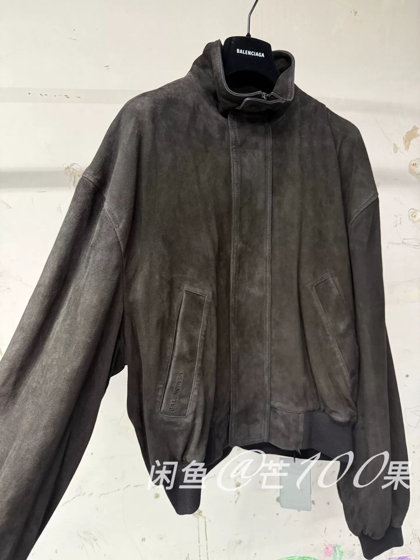 Balenciaga Balenciaga 25 Black Suede Stand Collar Jacket Size US M / EU 48-50 / 2 - 2 Thumbnail
