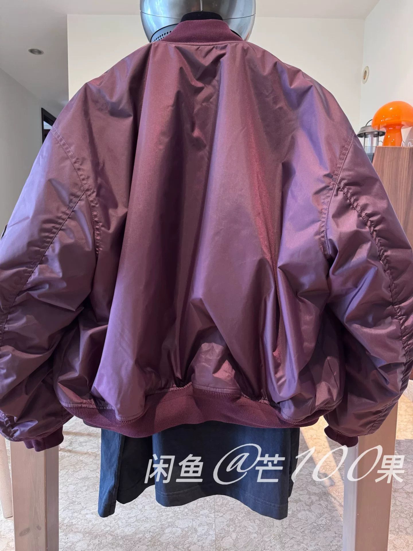 Balenciaga Balenciaga 25 Burgundy Badge Bomber Jacket Size S / US 4 / IT 40 - 6 Thumbnail