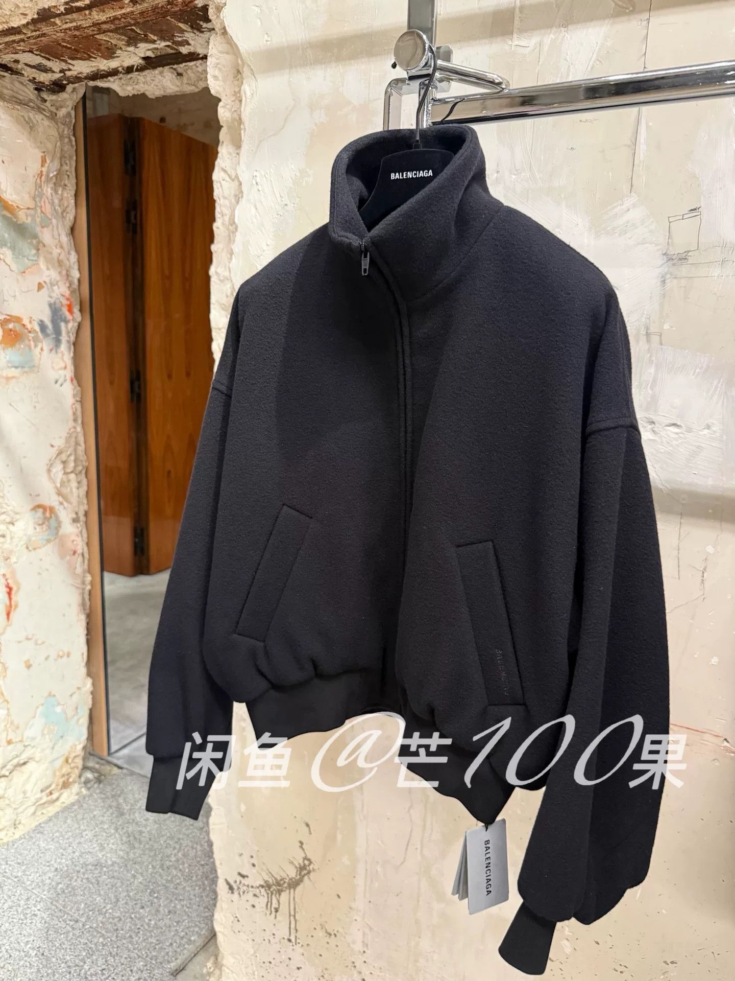 Balenciaga Balenciaga Women's Black Wool Coat 25 Size M / US 6-8 / IT 42-44 - 3 Thumbnail