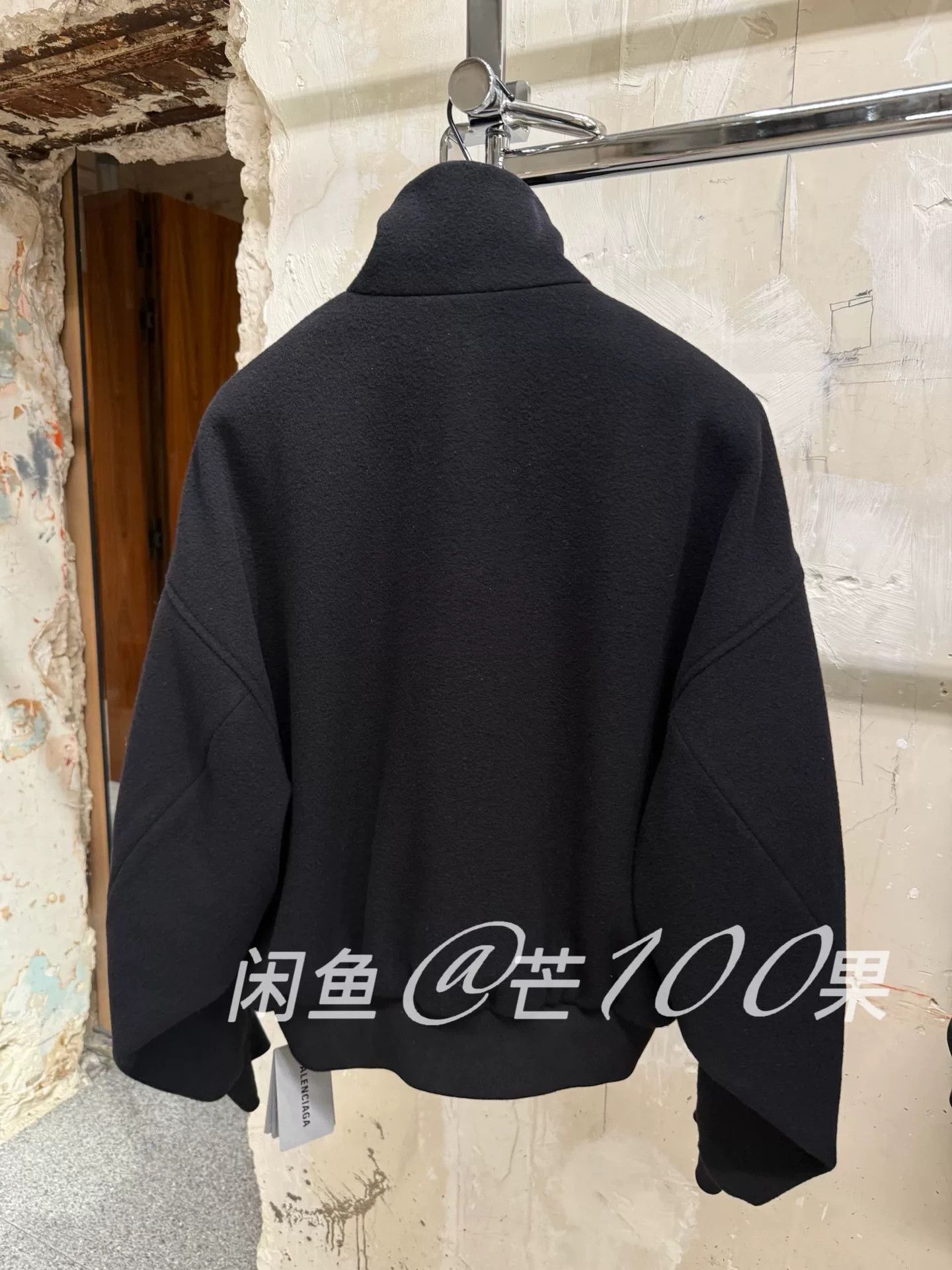 Balenciaga Balenciaga Women's Black Wool Coat 25 Size M / US 6-8 / IT 42-44 - 4 Thumbnail