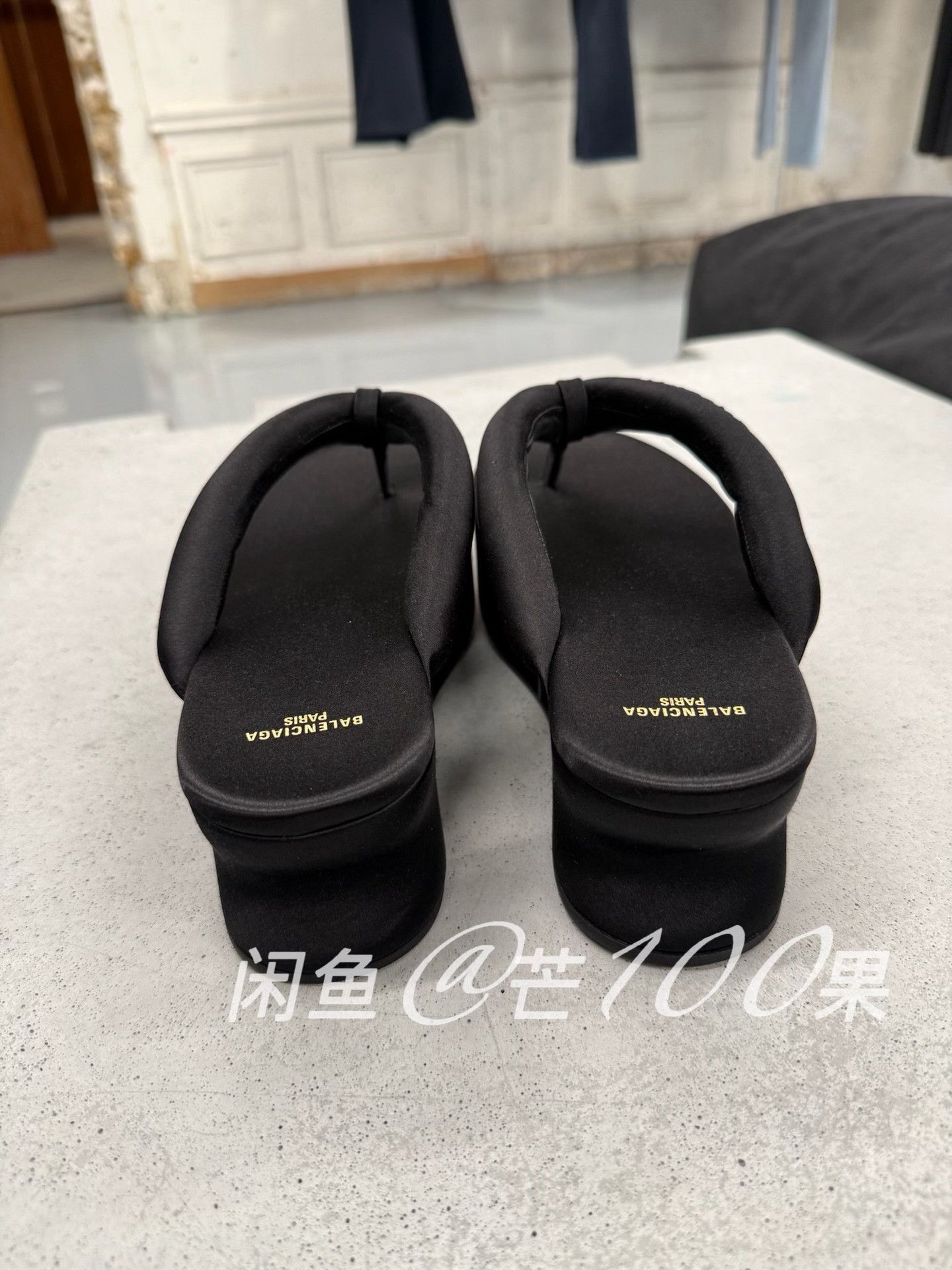 Balenciaga Balenciaga 26 Black Platform Thong Sandals Size US 10 / IT 40 - 4 Thumbnail