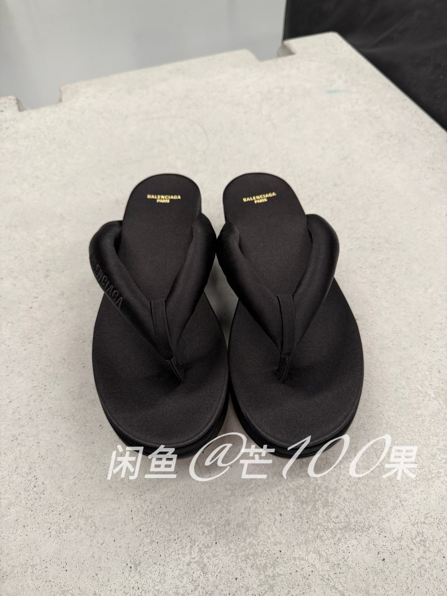 Balenciaga Balenciaga 26 Black Platform Thong Sandals Size US 10 / IT 40 - 3 Thumbnail