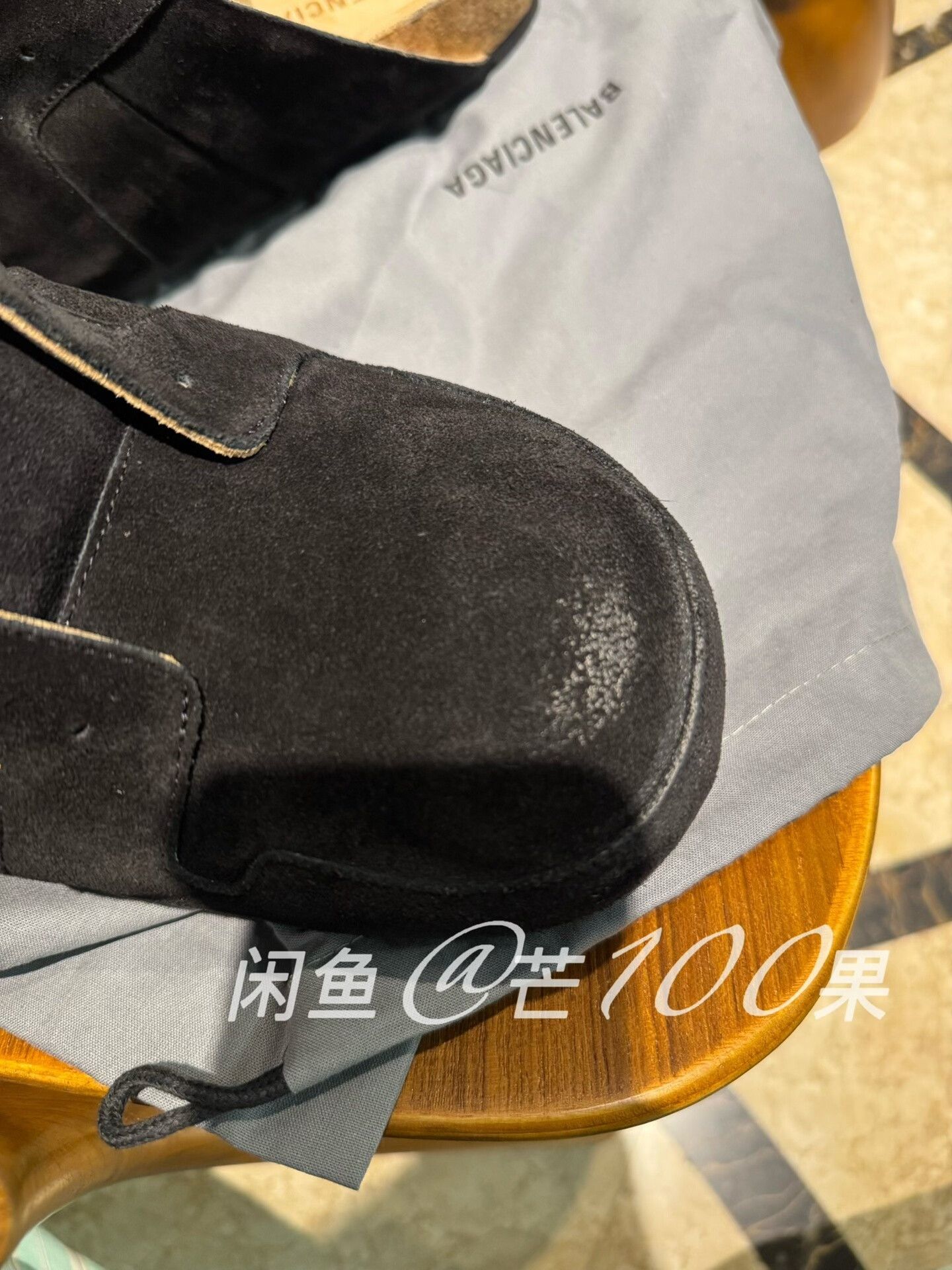 Balenciaga Balenciaga 26 Dumbo Black Distressed Suede Mule Slippers Size US 10 / EU 43 - 7 Thumbnail