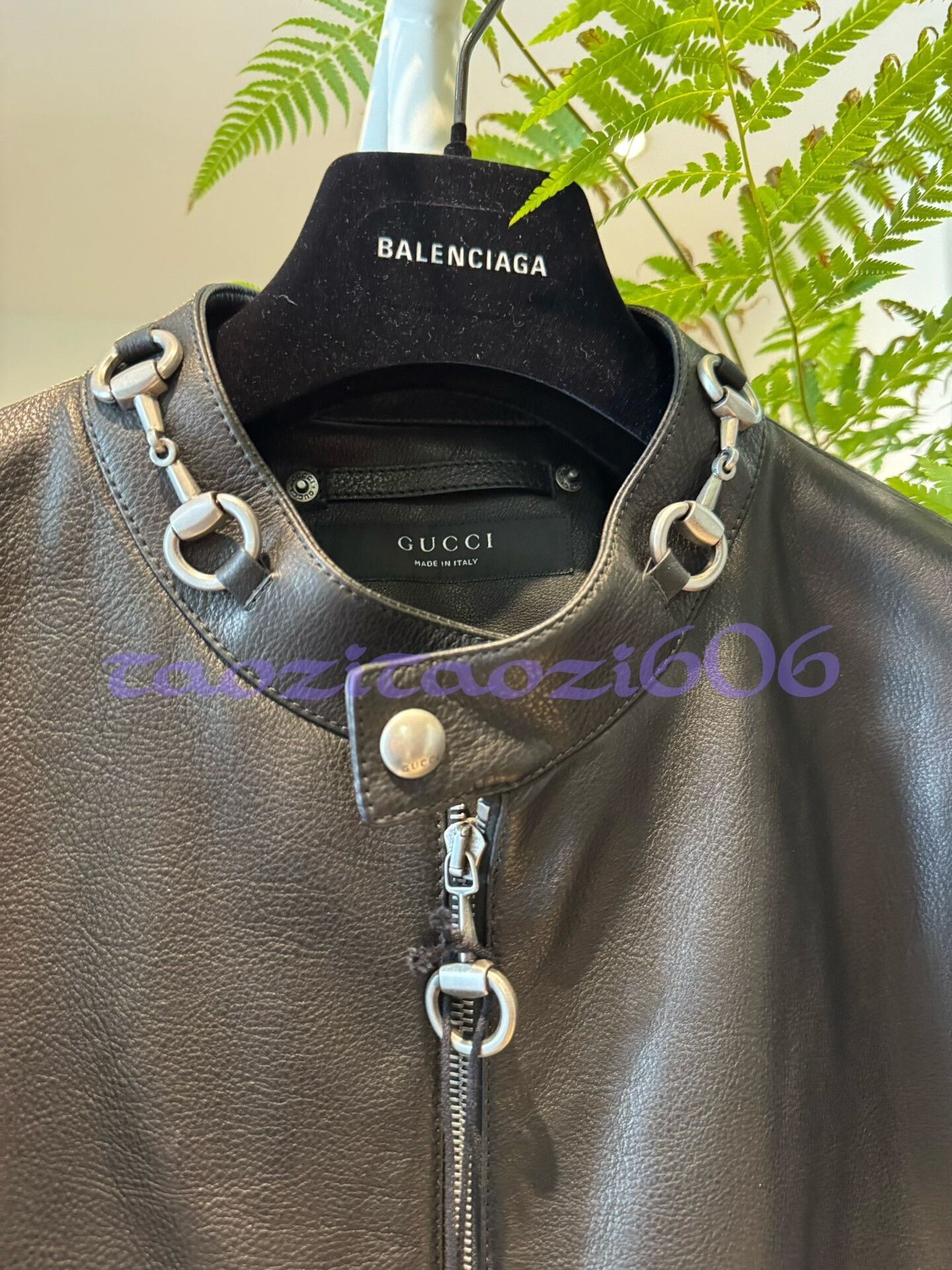 Gucci Gucci by Demna 26SS Black Horsebit Leather Jacket Size US M / EU 48-50 / 2 - 2 Thumbnail