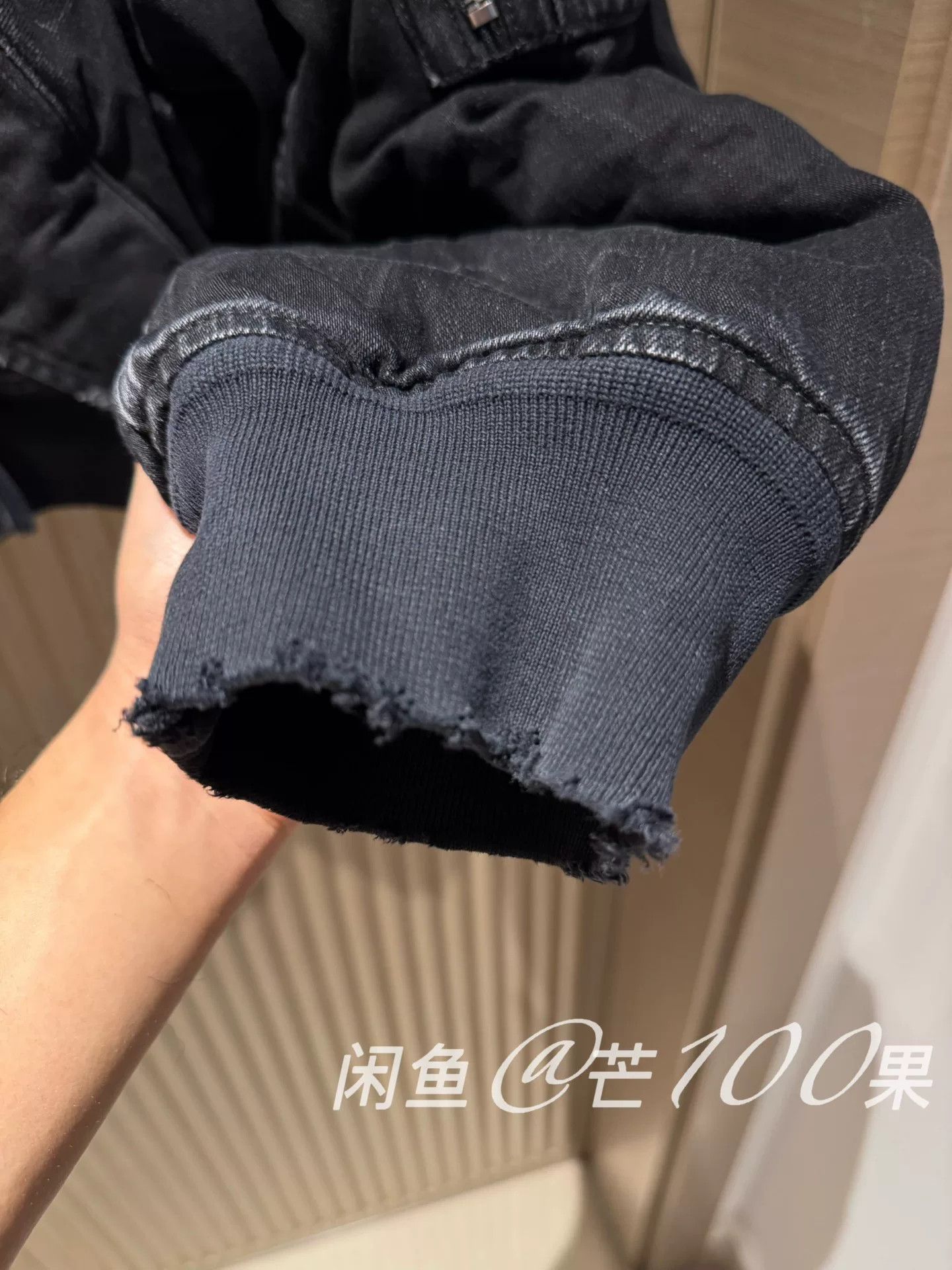Balenciaga Balenciaga 25 Black Washed Denim Flight Jacket Size US M / EU 48-50 / 2 - 5 Thumbnail