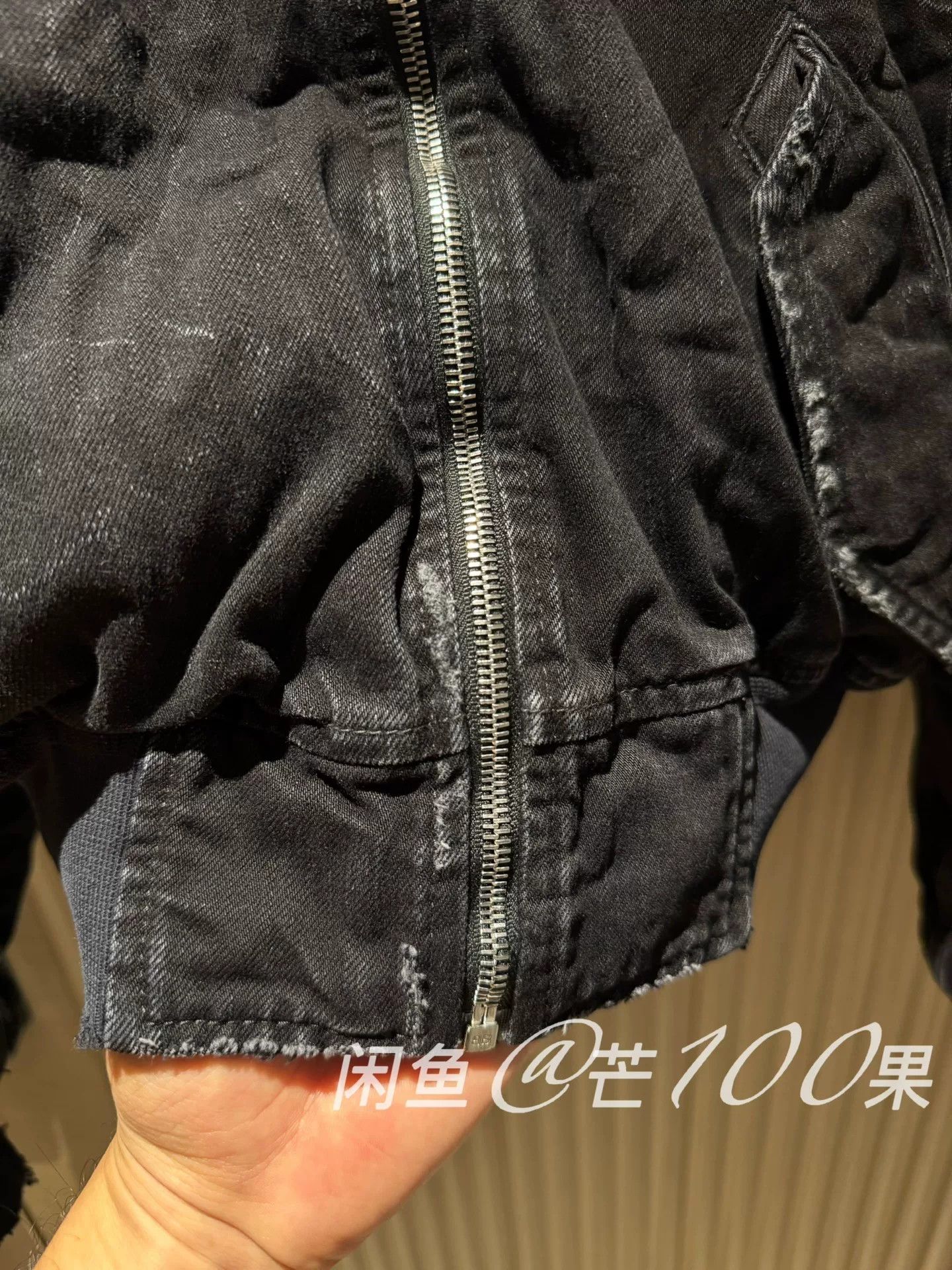 Balenciaga Balenciaga 25 Black Washed Denim Flight Jacket Size US M / EU 48-50 / 2 - 3 Thumbnail