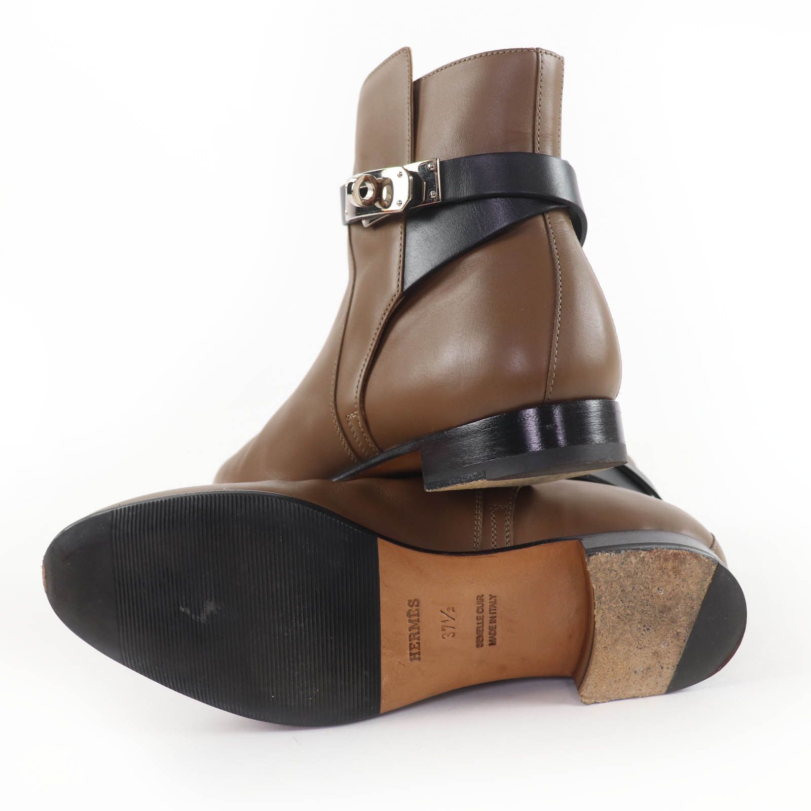 Hermes Hermes Hermès Neo Kelly Buckle Leather Short Boots 37.5 Leather Shoes DUTY FREE for USA Size ONE SIZE - 7 Thumbnail
