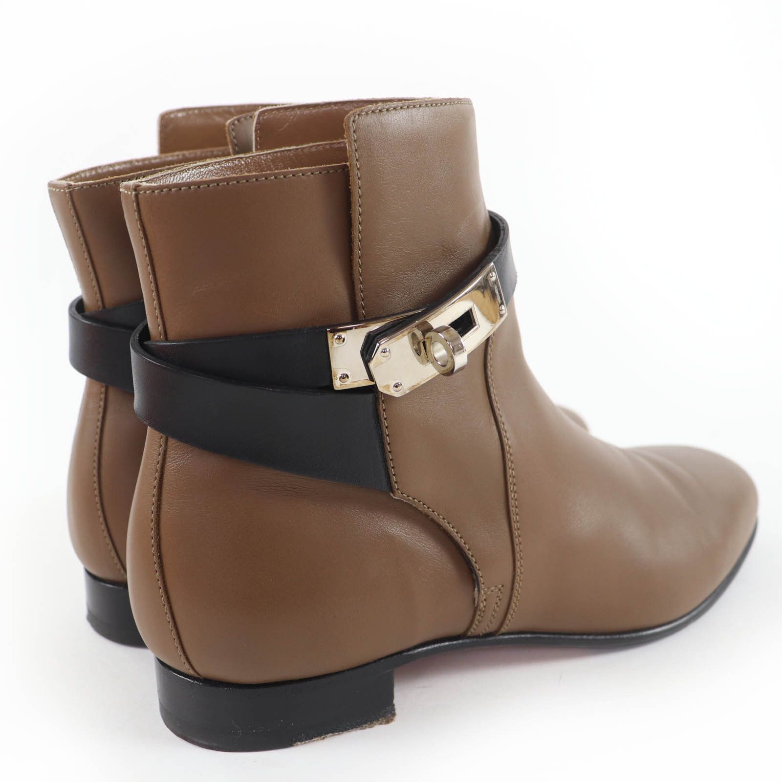 Hermes Hermes Hermès Neo Kelly Buckle Leather Short Boots 37.5 Leather Shoes DUTY FREE for USA Size ONE SIZE - 3 Thumbnail