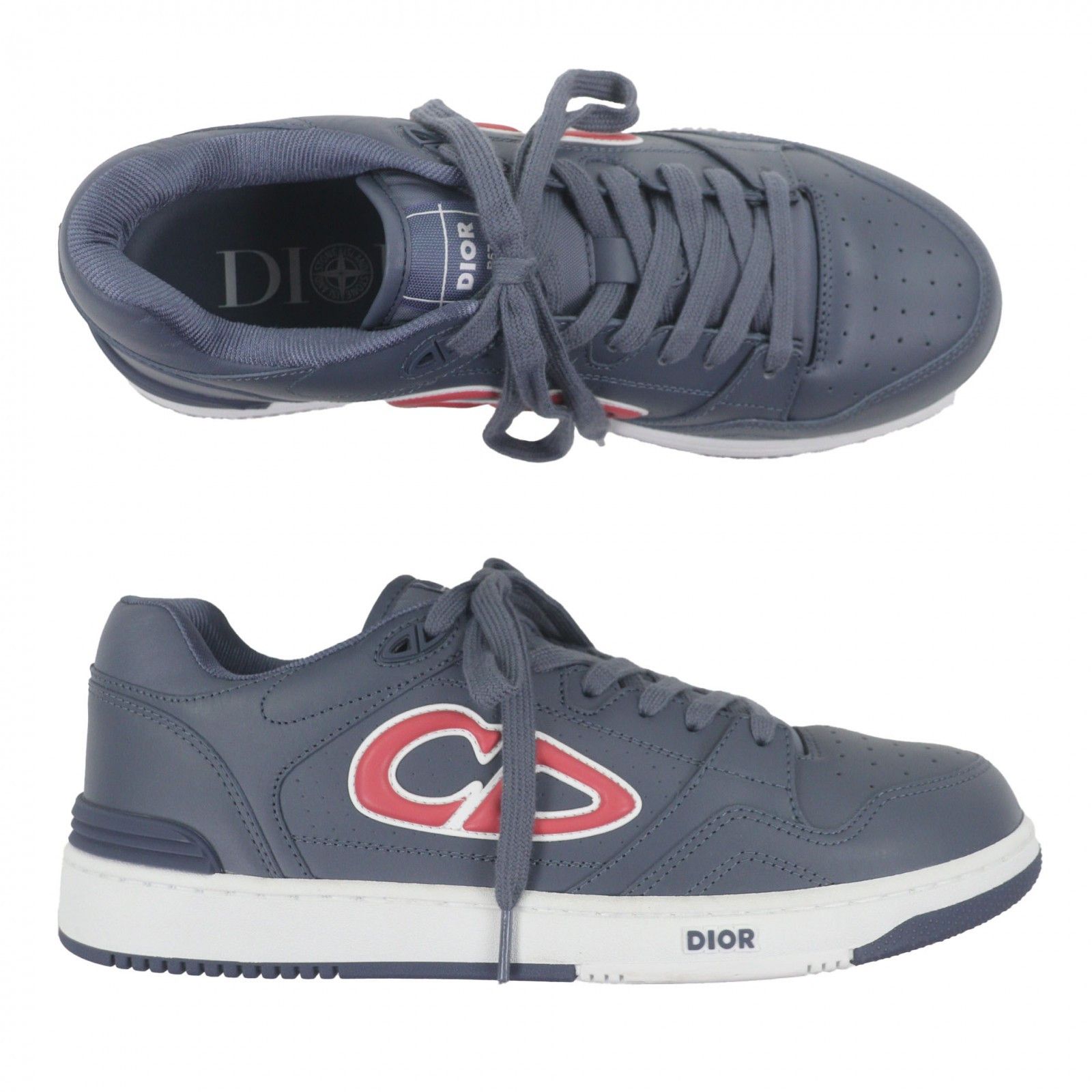 Dior Dior Dior Stone Island Leather Sneakers Leather Shoes DUTY FREE for USA Size ONE SIZE - 5 Thumbnail