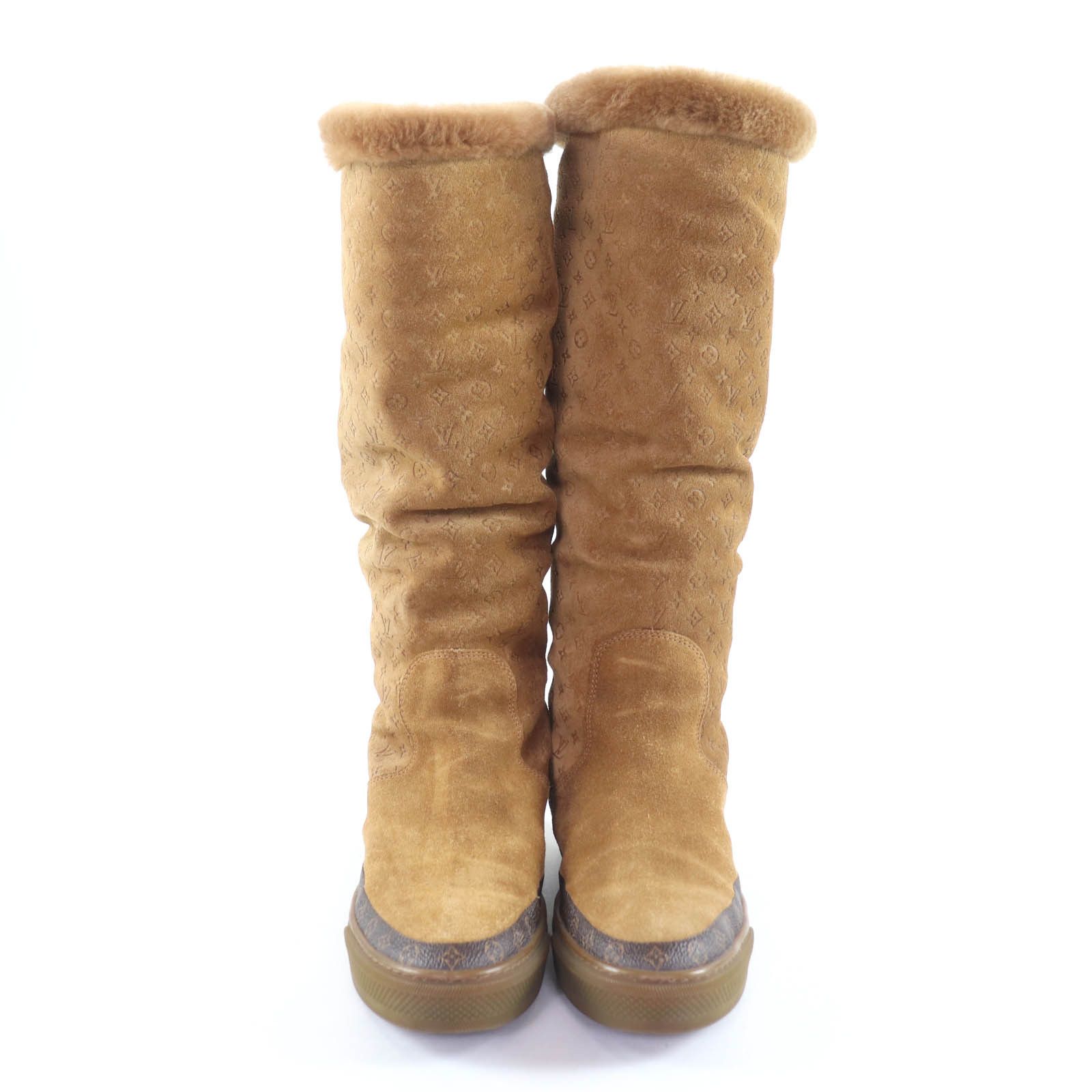 Louis Vuitton Louis Vuitton Louis Vuitton Snowball Mouton Knee-high Boots Fur Shoes DUTY FREE for USA Size ONE SIZE - 3 Thumbnail