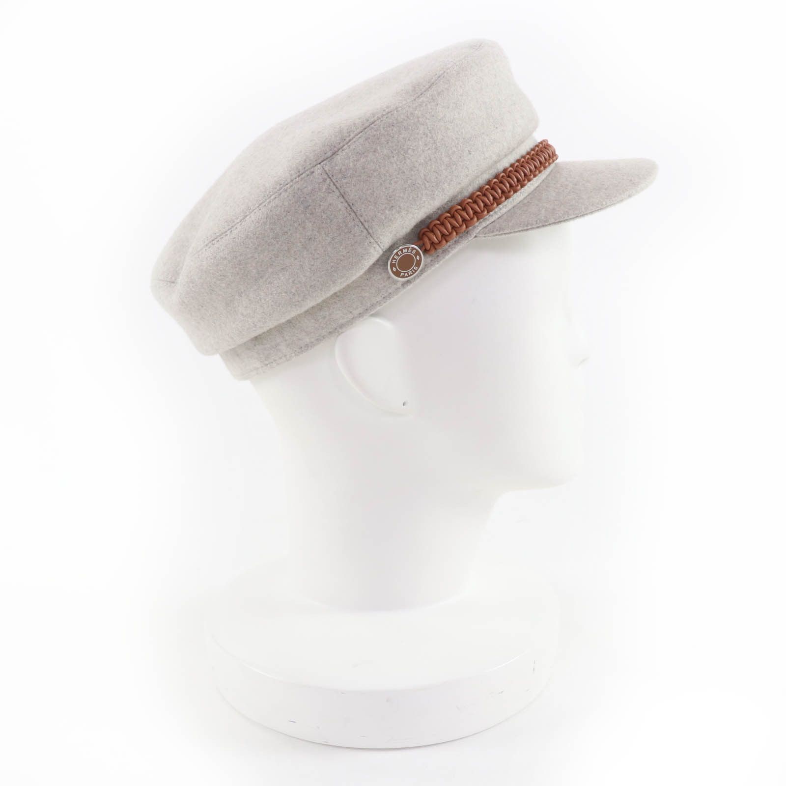 Hermes Hermes Hermès Casquette Deauville Serie Metal Cashmere Cap 57 Textile Hats DUTY FREE for USA Size ONE SIZE - 6 Thumbnail