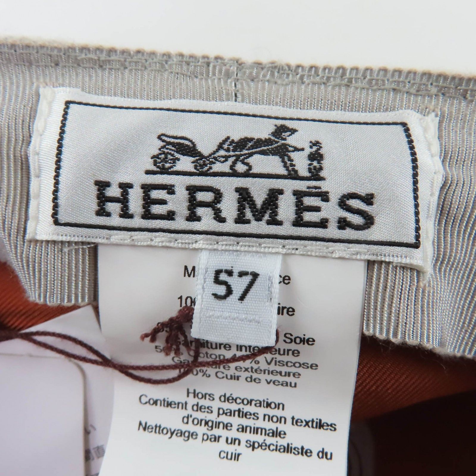 Hermes Hermes Hermès Casquette Deauville Serie Metal Cashmere Cap 57 Textile Hats DUTY FREE for USA Size ONE SIZE - 10 Thumbnail