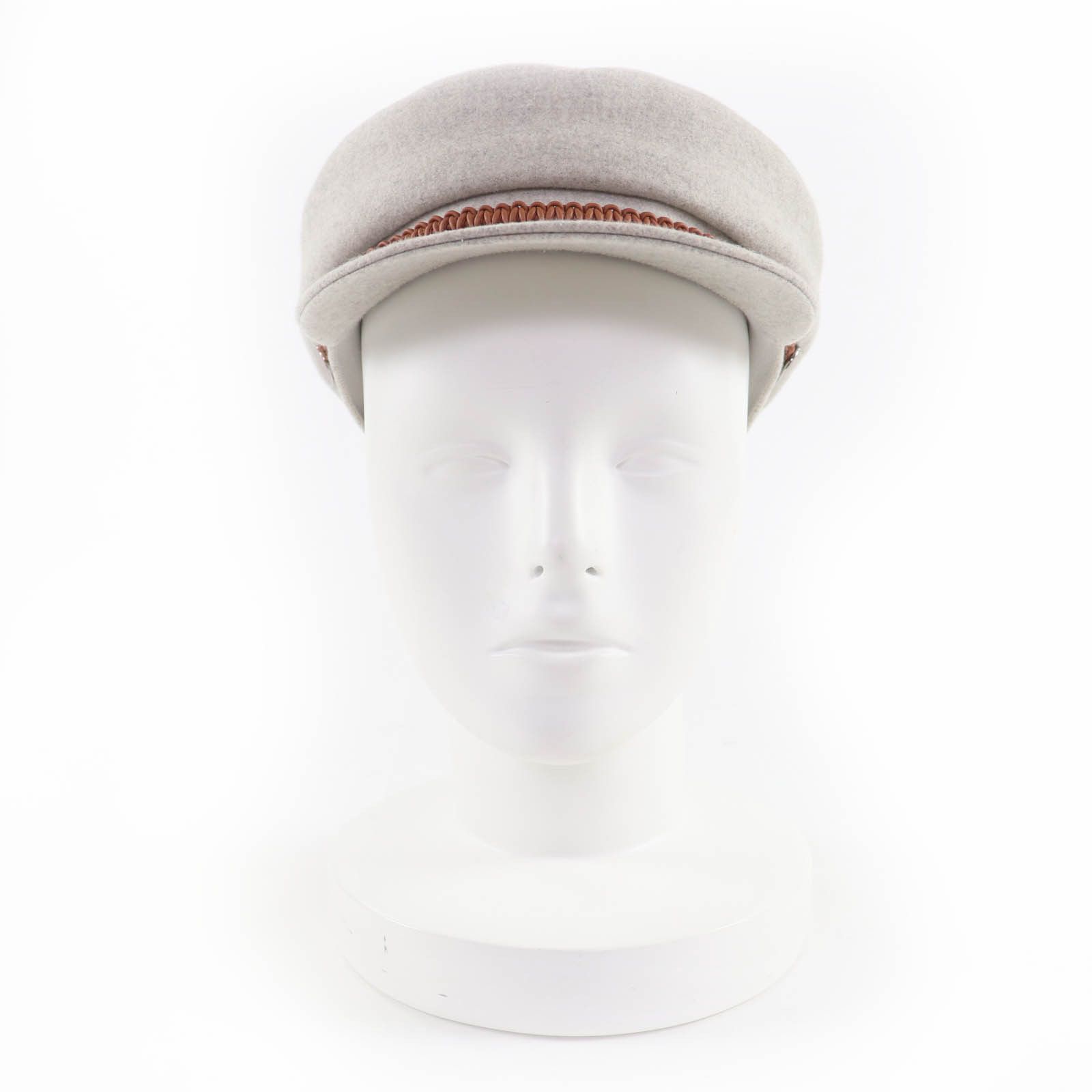 Hermes Hermes Hermès Casquette Deauville Serie Metal Cashmere Cap 57 Textile Hats DUTY FREE for USA Size ONE SIZE - 3 Thumbnail