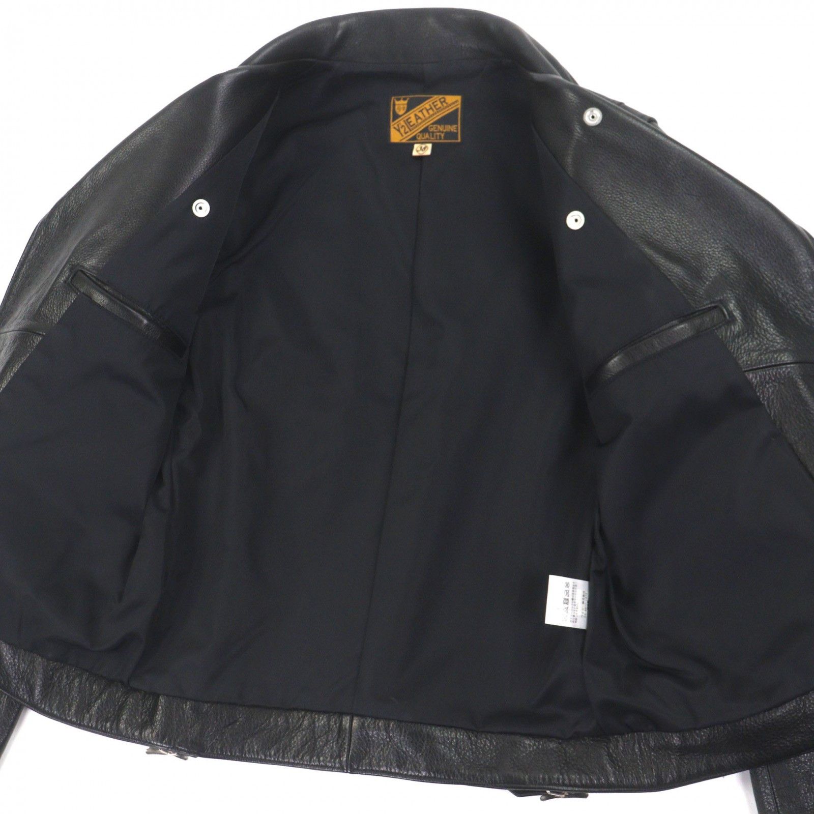 Other Other Y'2 LEATHER Double Steer Oil Cowhide Jacket Leather Outerwear SR-39 DUTY FREE for USA Size ONE SIZE - 4 Thumbnail