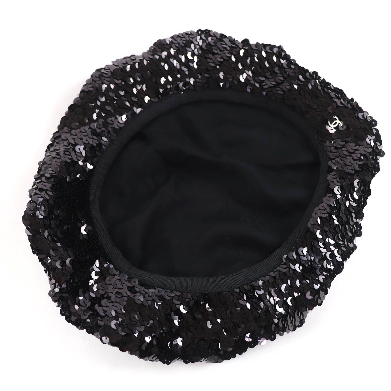 Chanel Chanel CHANEL COCO Mark Silk Lining Beret Textile Hats DUTY FREE for USA Size ONE SIZE - 6 Thumbnail