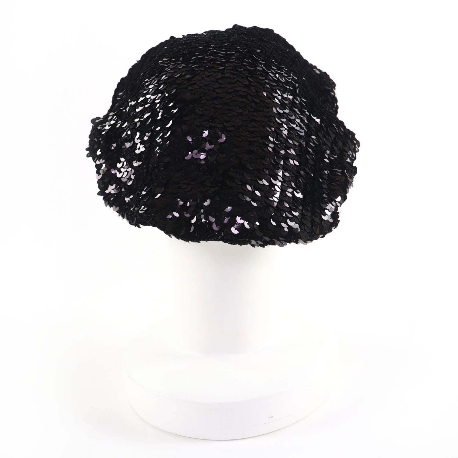 Chanel Chanel CHANEL COCO Mark Silk Lining Beret Textile Hats DUTY FREE for USA Size ONE SIZE - 4 Thumbnail