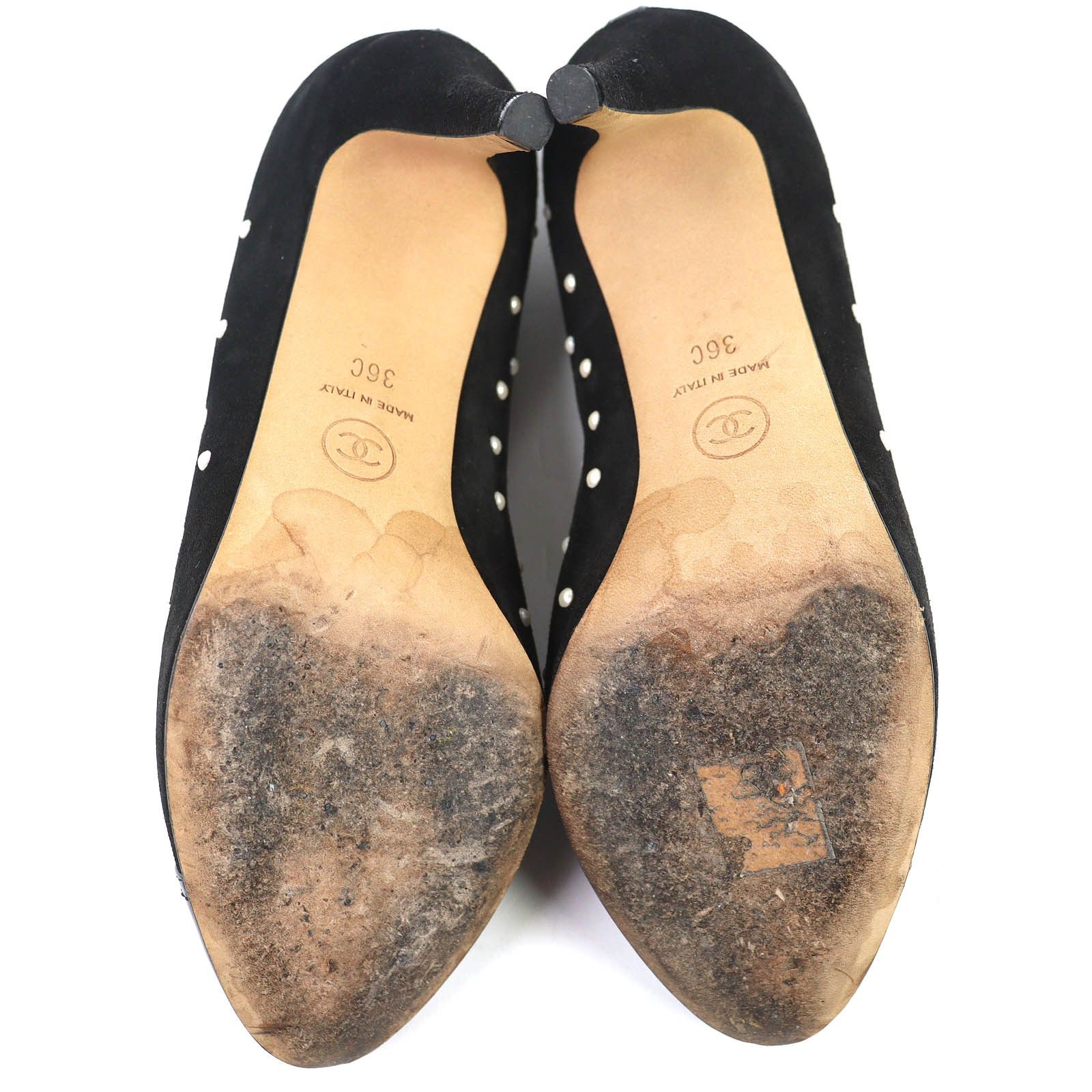 Chanel Chanel CHANEL COCO Mark Patent Leather Suede Pumps Leather Shoes G33423 DUTY FREE for USA Size ONE SIZE - 7 Thumbnail