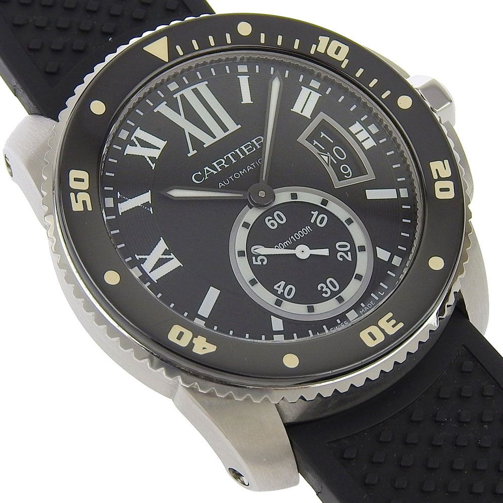 Cartier Cartier Cartier Calibre de Cartier Diver Stainless Steel Watch Metal Automatic W7100056 DUTY FREE for USA Size ONE SIZE - 3 Thumbnail