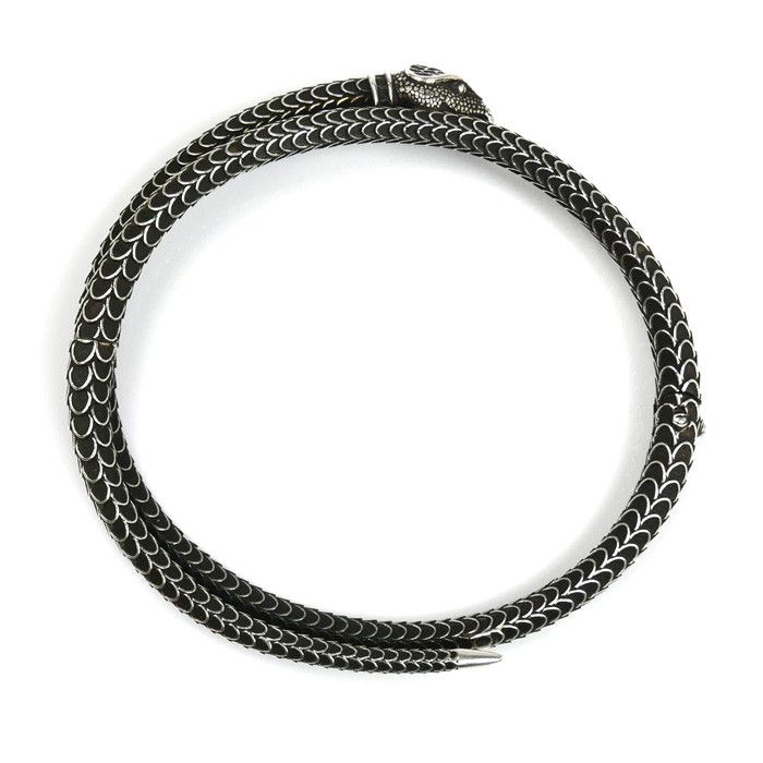 Gucci Gucci Gucci Snake Ag925 Bangle Precious Metal Bangle DUTY FREE for USA Size ONE SIZE - 4 Thumbnail