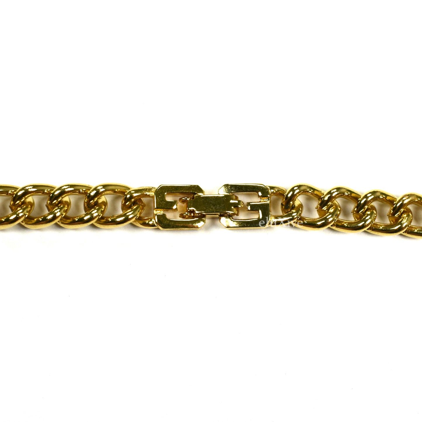 Givenchy Givenchy 25.5" Gold Crystal Logo Link Chain Necklace Size ONE SIZE - 4 Thumbnail