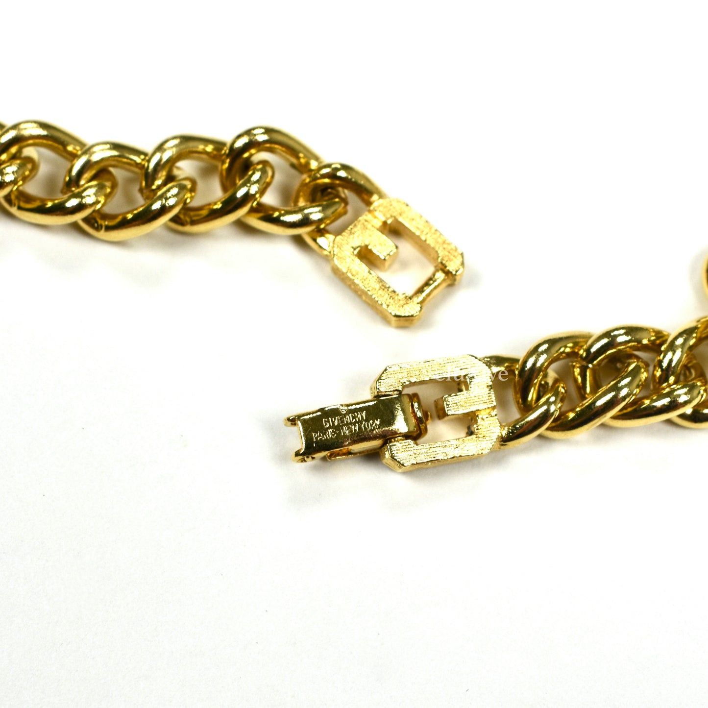 Givenchy Givenchy 25.5" Gold Crystal Logo Link Chain Necklace Size ONE SIZE - 5 Thumbnail