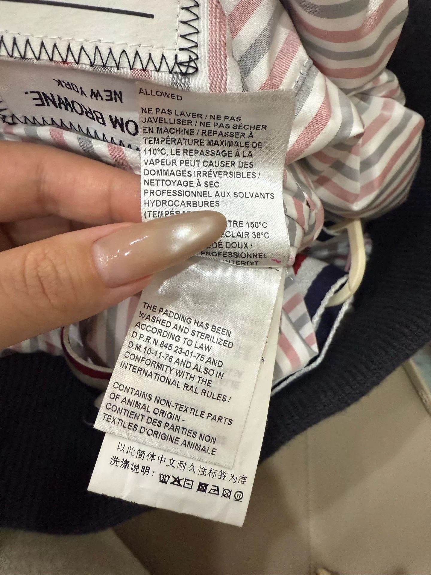 Thom Browne Thom Browne Stripe Sleeve Down Jacket Size US XL / EU 56 / 4 - 5 Thumbnail