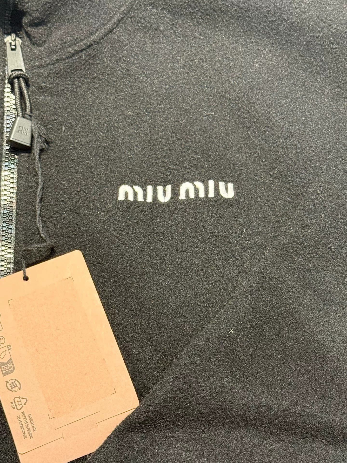 Miu Miu Miu Miu Black Fleece Jacket M Size M / US 6-8 / IT 42-44 - 2 Thumbnail
