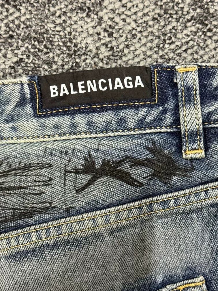 Balenciaga Balenciaga Unisex Graffiti Jeans Size US 26 / EU 42 - 4 Thumbnail
