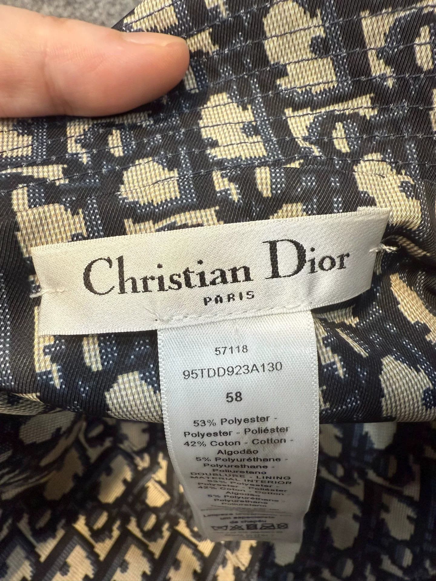 Dior Dior Classic Logo Bucket Hat Size ONE SIZE - 5 Thumbnail