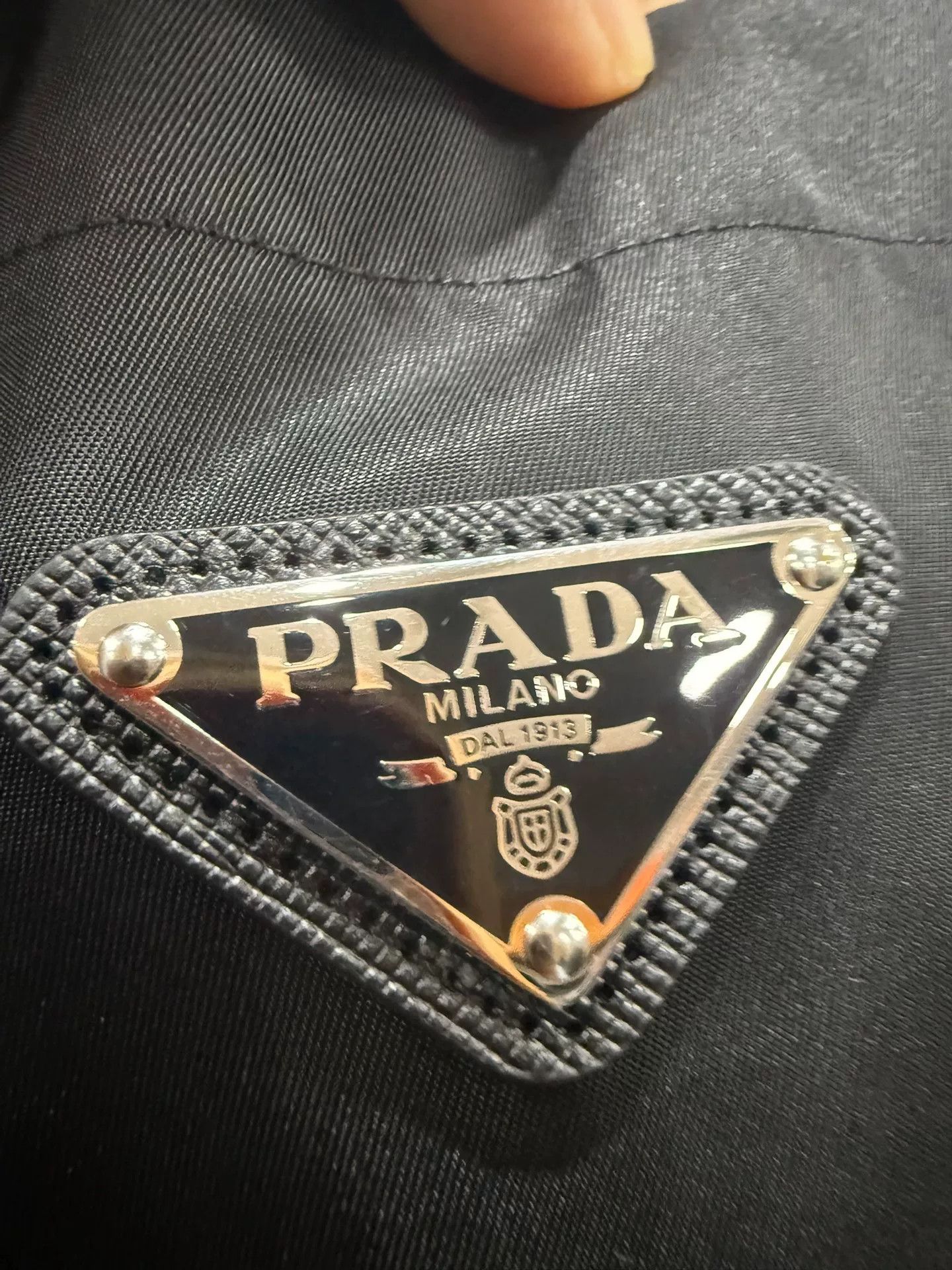 Prada Prada Black Triangle Logo Jacket L Size US L / EU 52-54 / 3 - 3 Thumbnail