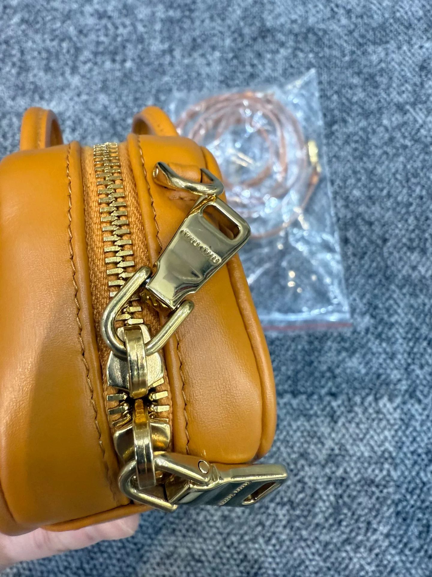 Miu Miu Miumiu Yellow Leather Mini Crossbody Bag Size ONE SIZE - 3 Thumbnail